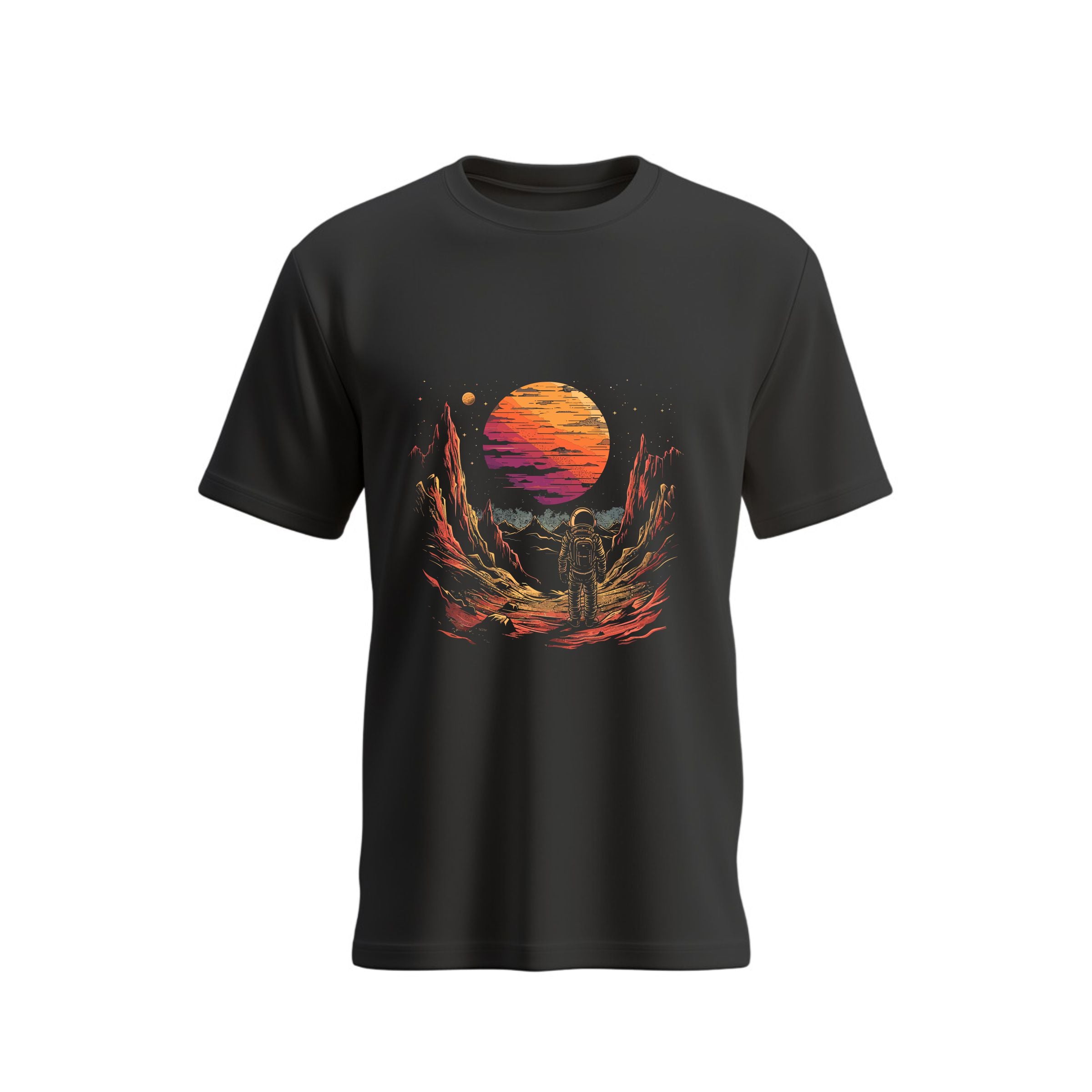 Siiege  Astronaut Sunset Soft Cotton T-Shirt for Men