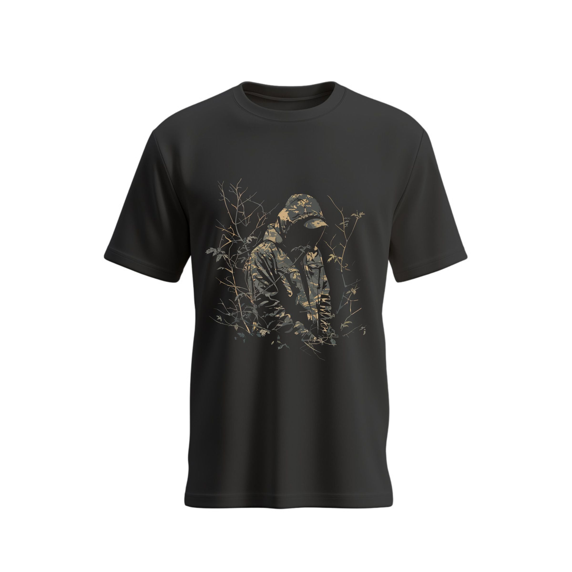 Siiege Hooded Shadow Design  Soft Cotton T-Shirt for Men