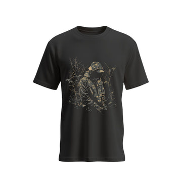 Siiege Hooded Shadow Design  Soft Cotton T-Shirt for Men