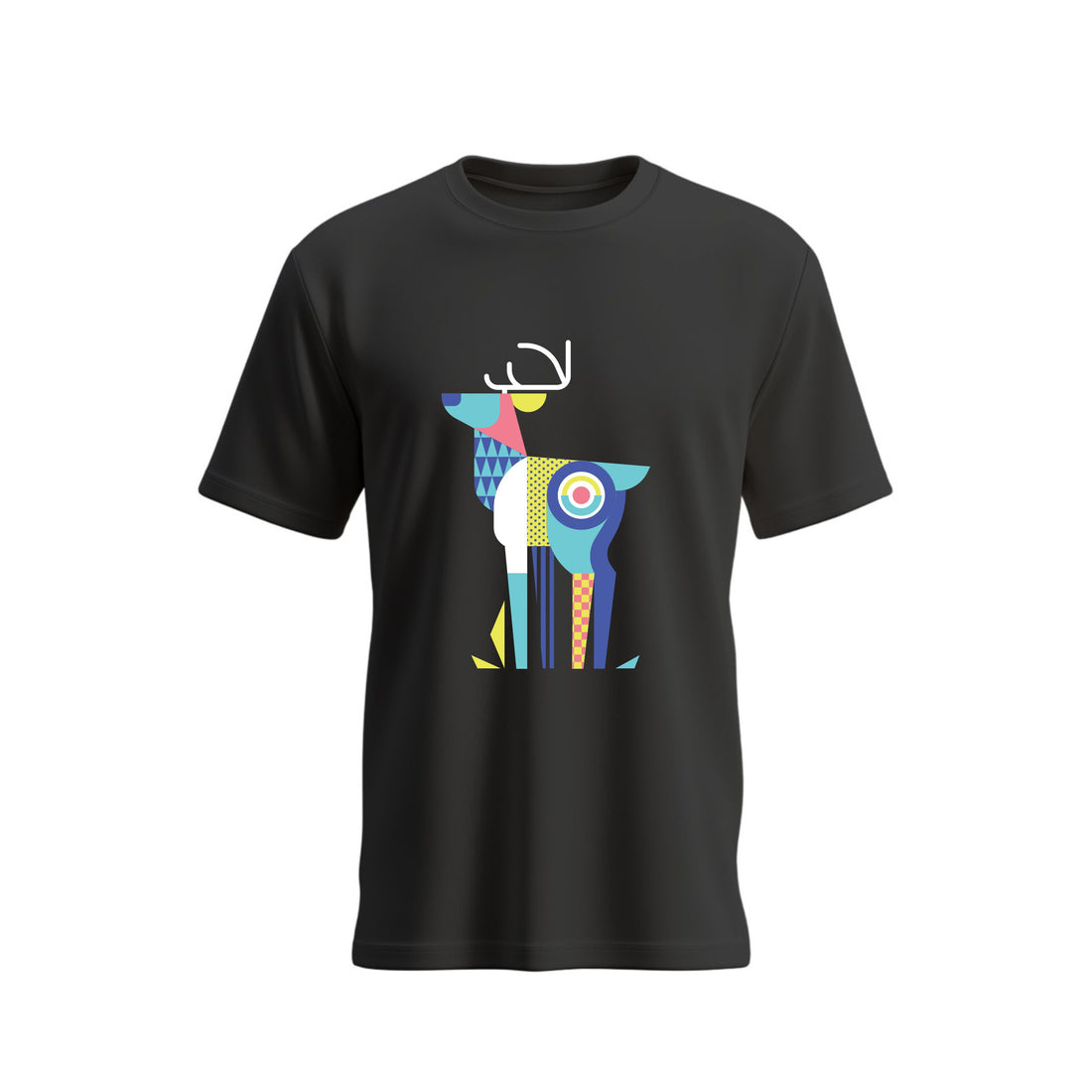 Siiege Abstract Deer Soft Cotton T-Shirt for Men