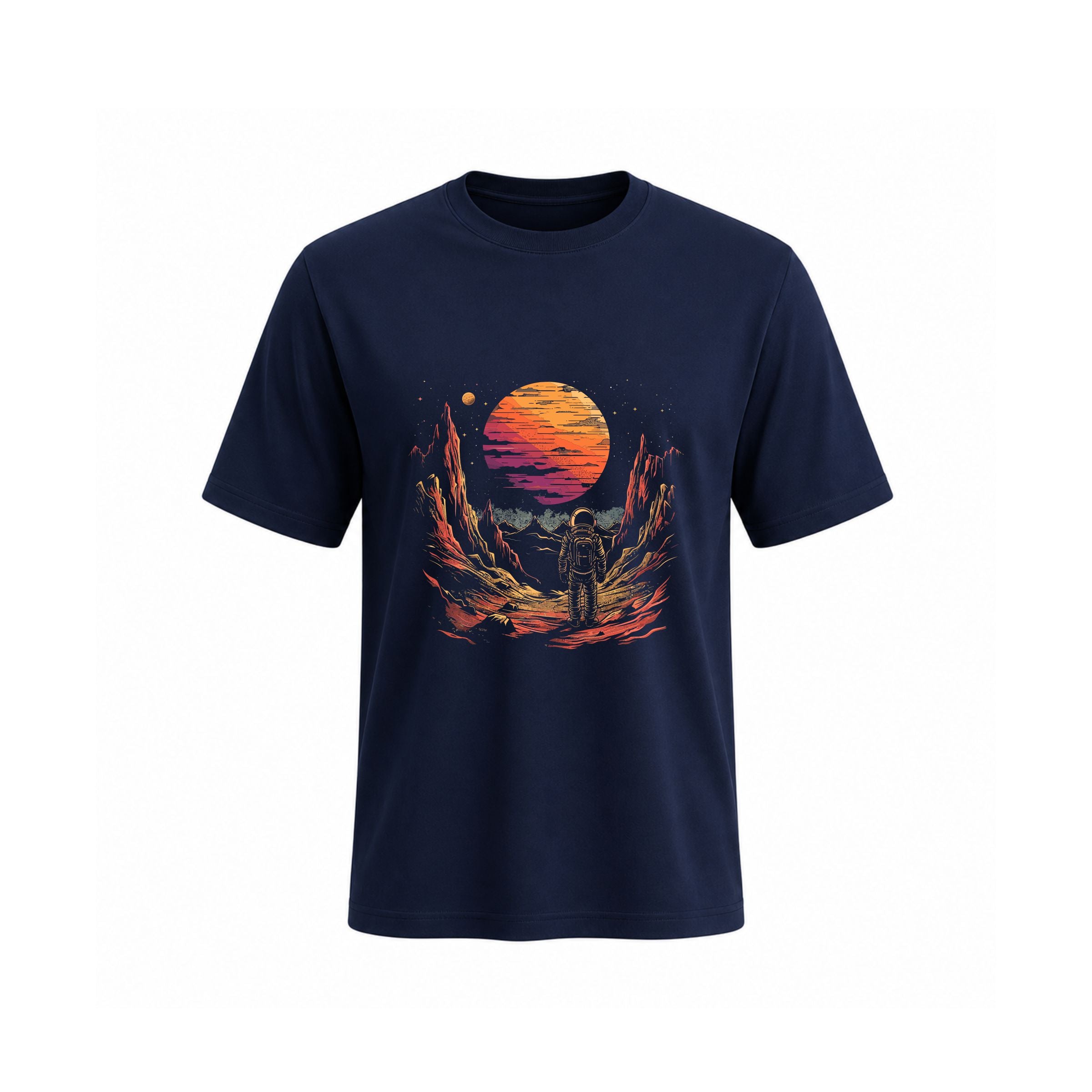 Siiege  Astronaut Sunset Soft Cotton T-Shirt for Men