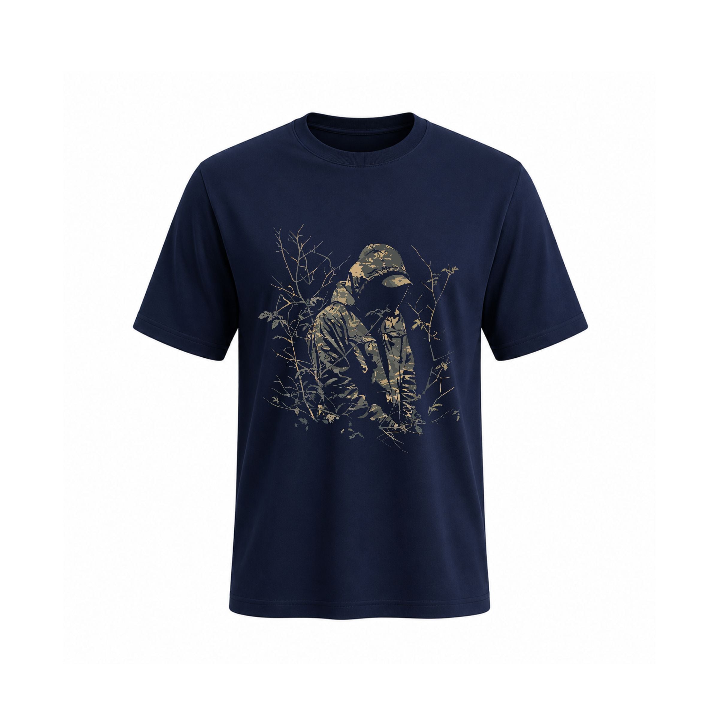 Siiege Hooded Shadow Design  Soft Cotton T-Shirt for Men