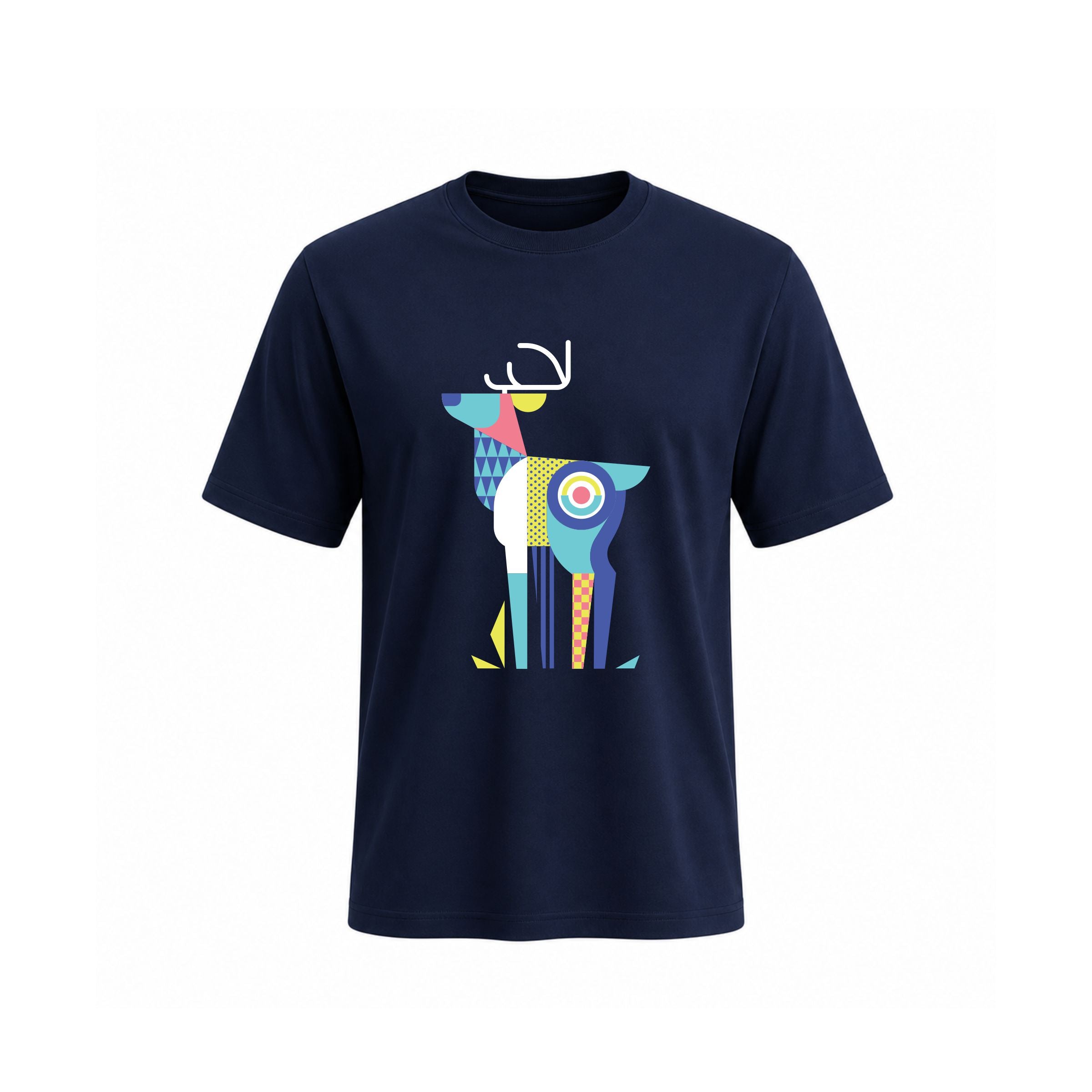Siiege Abstract Deer Soft Cotton T-Shirt for Men