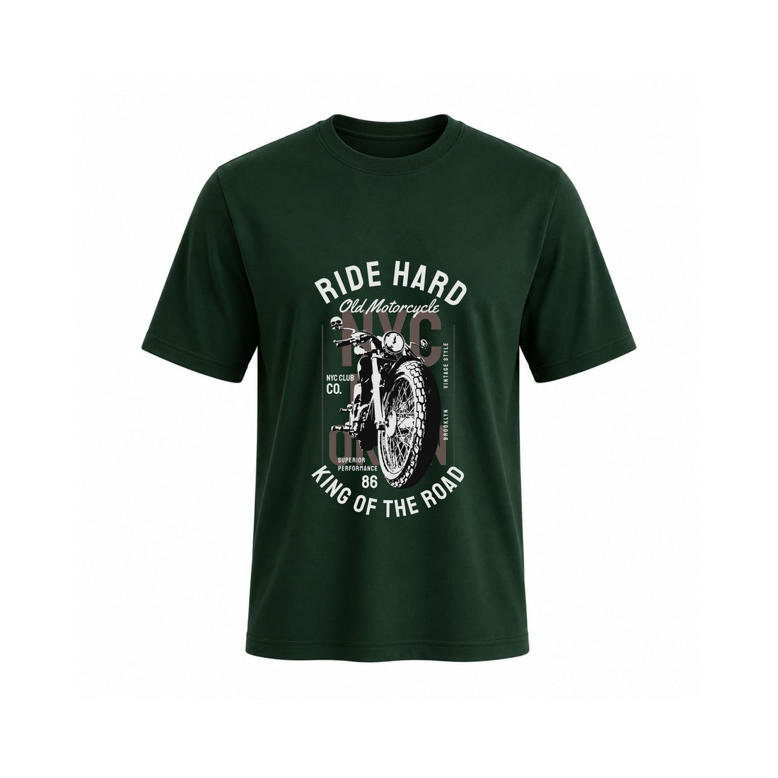 Siiege Ride Hard King Of The Road Motorcycle Cotton T-Shirt for Men