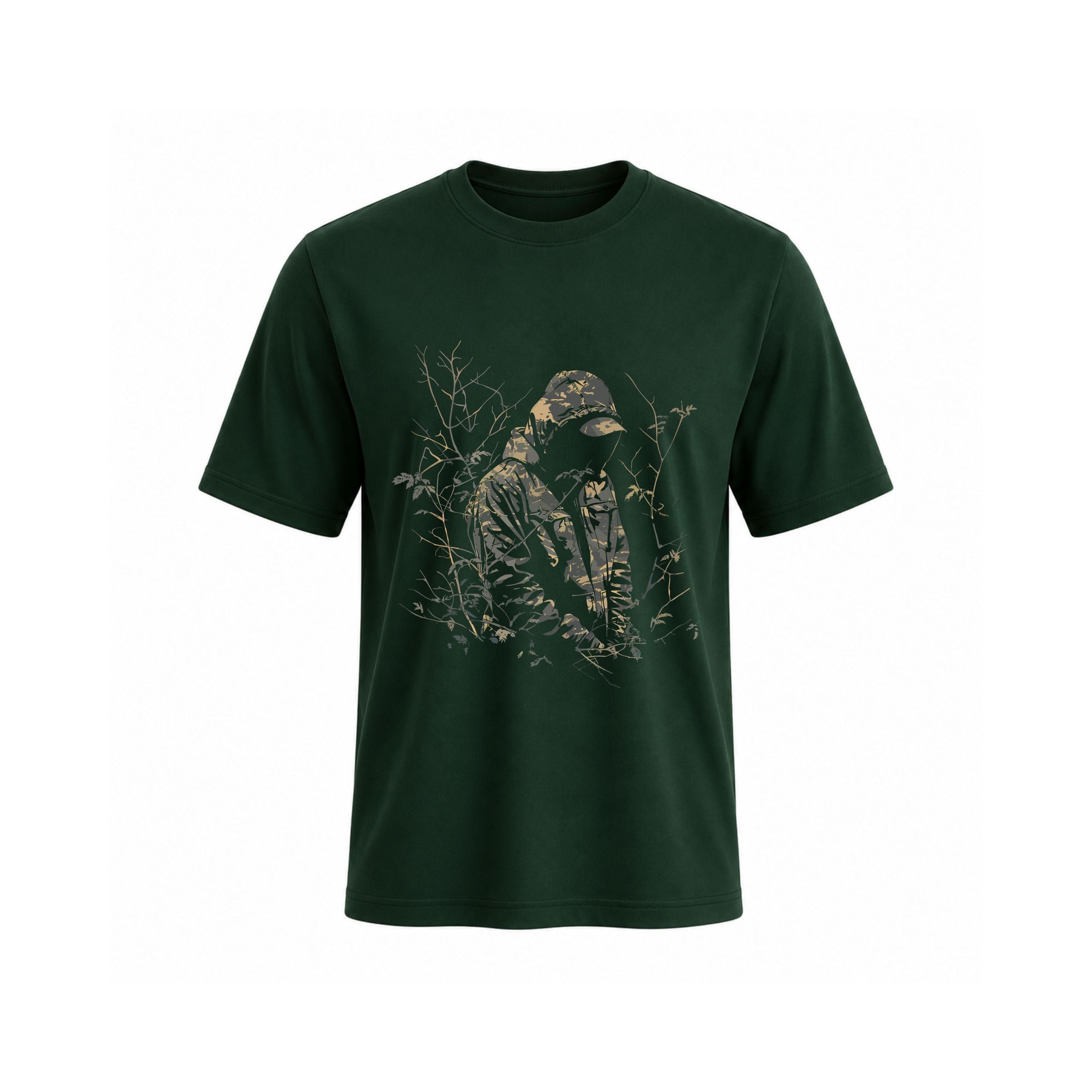 Siiege Hooded Shadow Design  Soft Cotton T-Shirt for Men