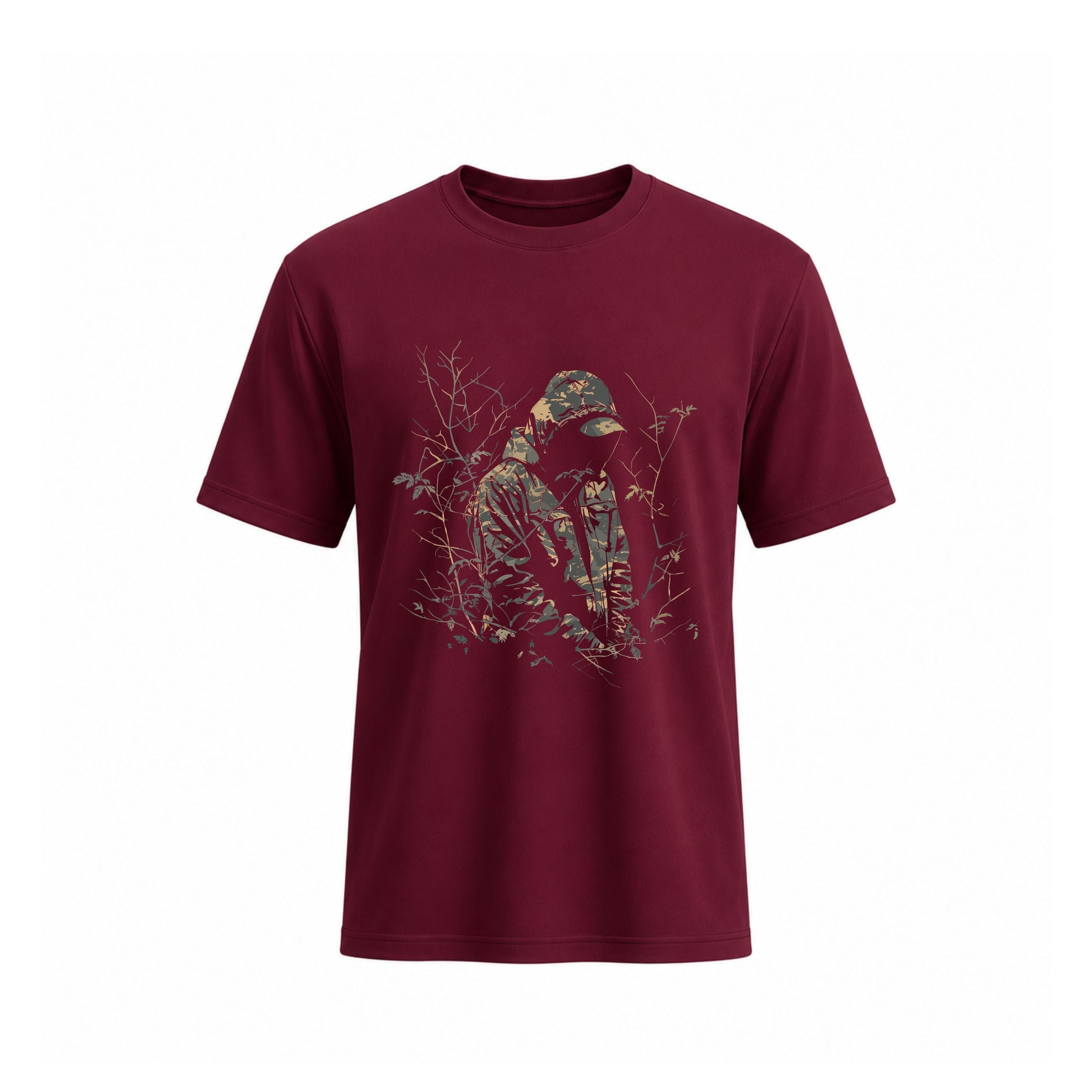 Siiege Hooded Shadow Design  Soft Cotton T-Shirt for Men