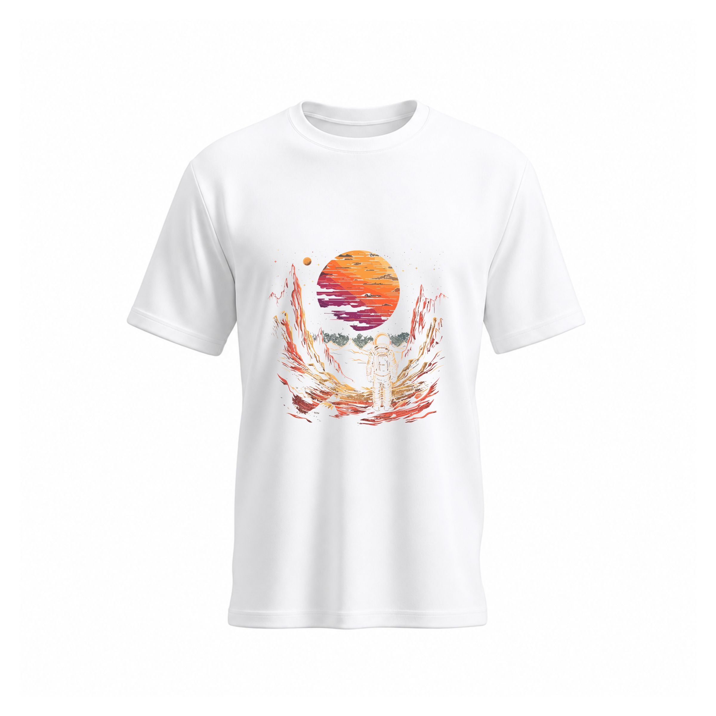 Siiege  Astronaut Sunset Soft Cotton T-Shirt for Men