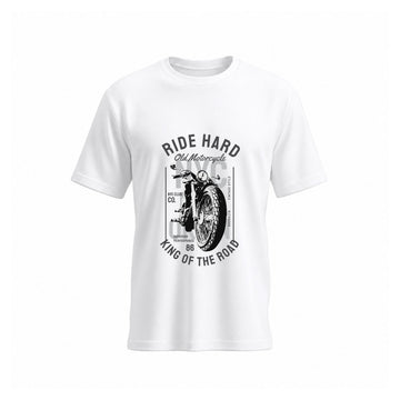 Siiege Ride Hard King Of The Road Motorcycle Cotton T-Shirt for Men