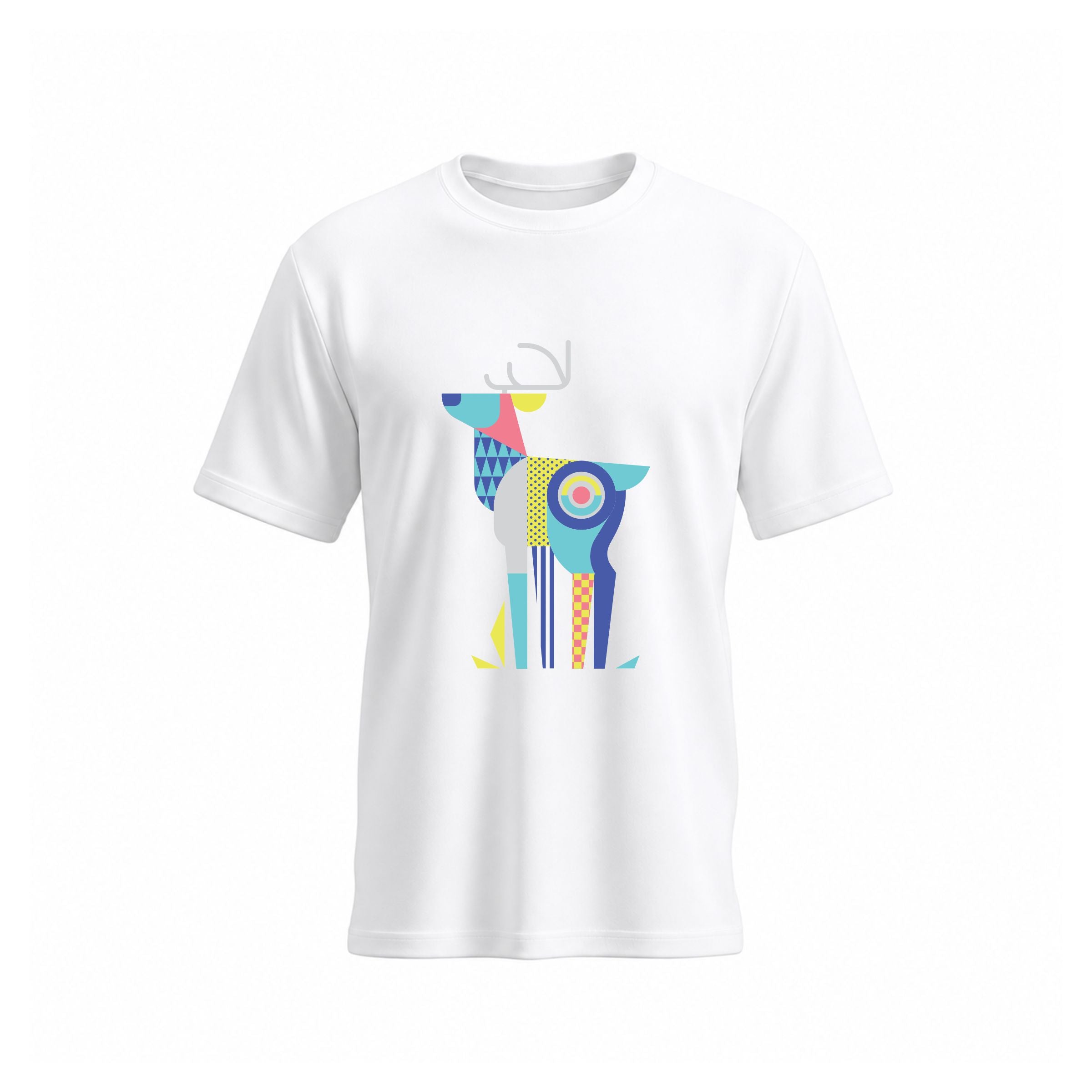 Siiege Abstract Deer Soft Cotton T-Shirt for Men