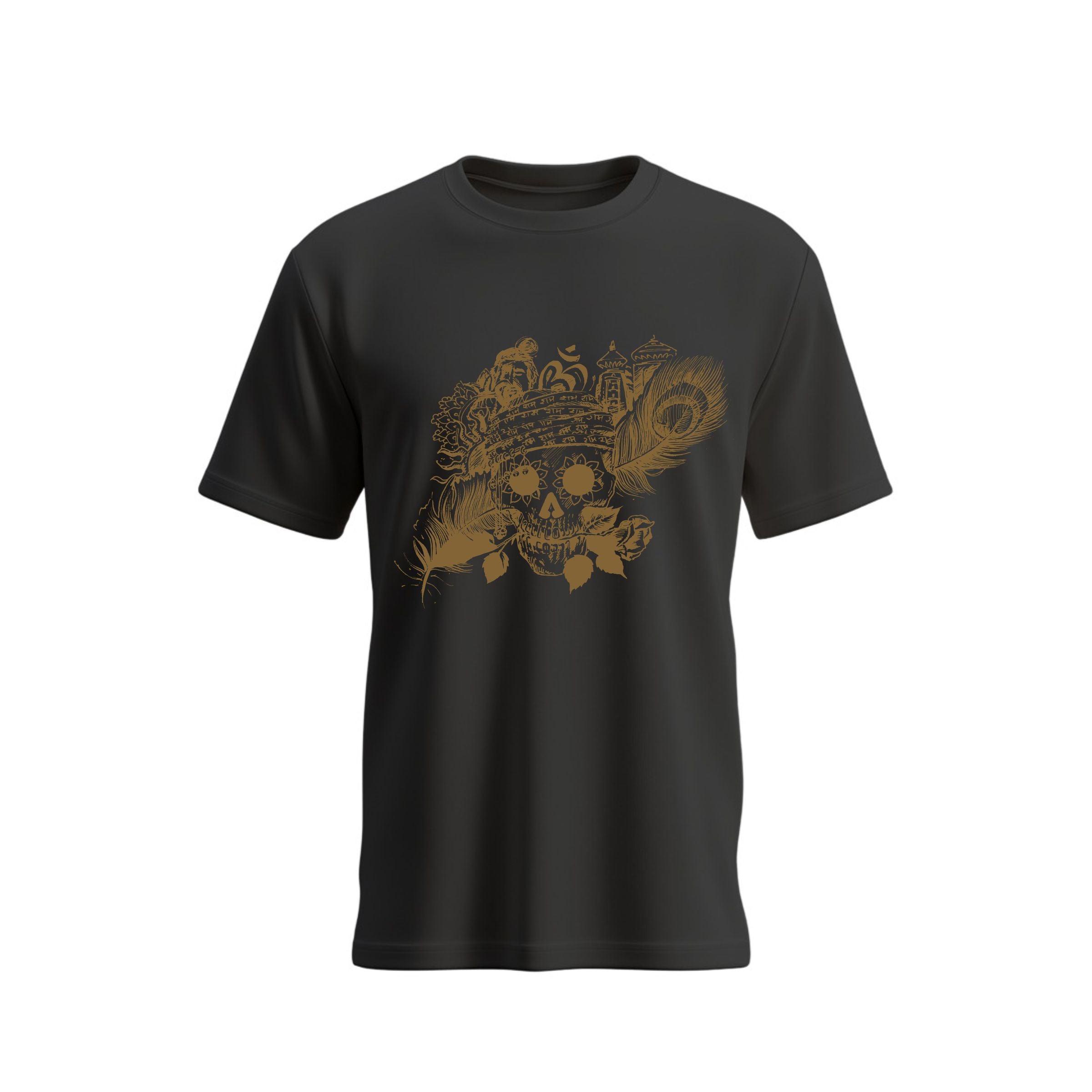 Siiege Spiritual Skull Design Soft Cotton T-Shirt for Men