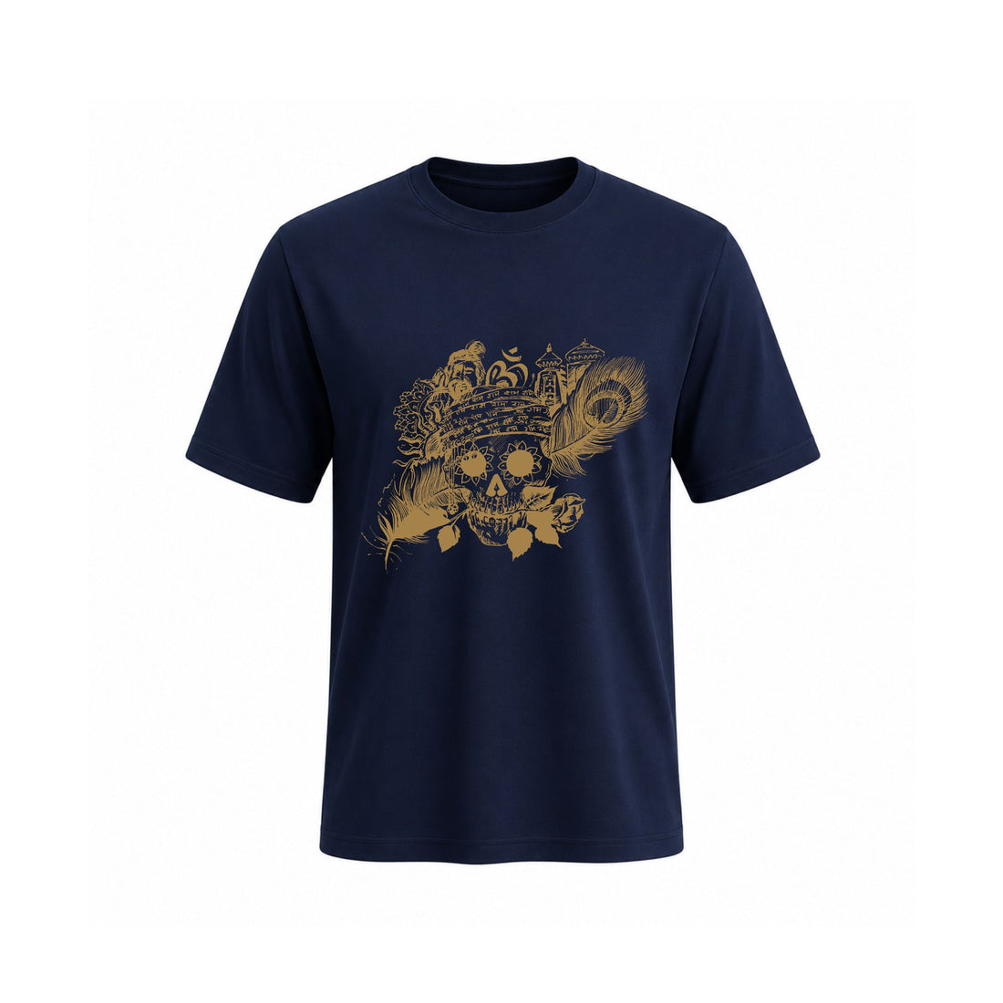 Siiege Spiritual Skull Design Soft Cotton T-Shirt for Men
