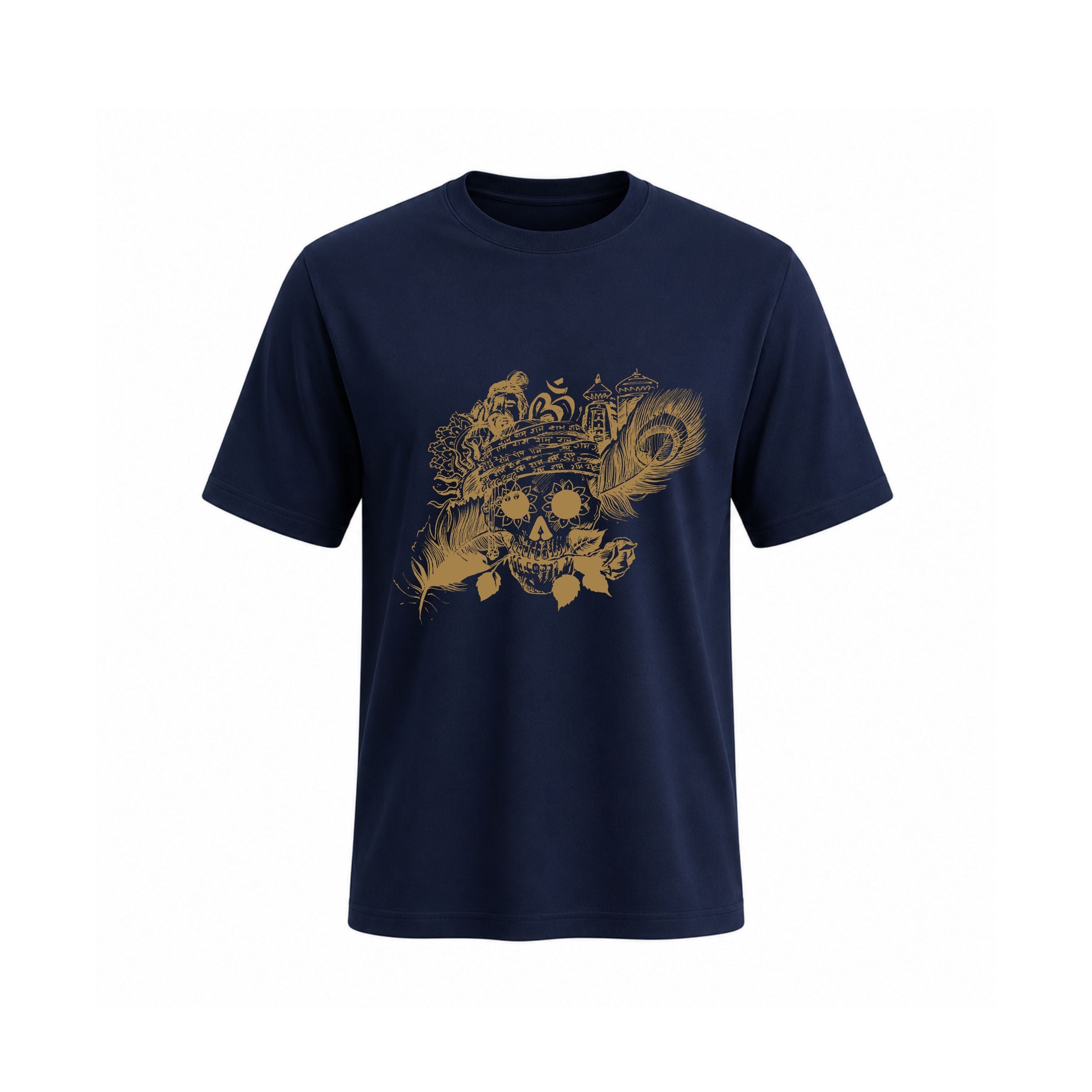 Siiege Spiritual Skull Design Soft Cotton T-Shirt for Men