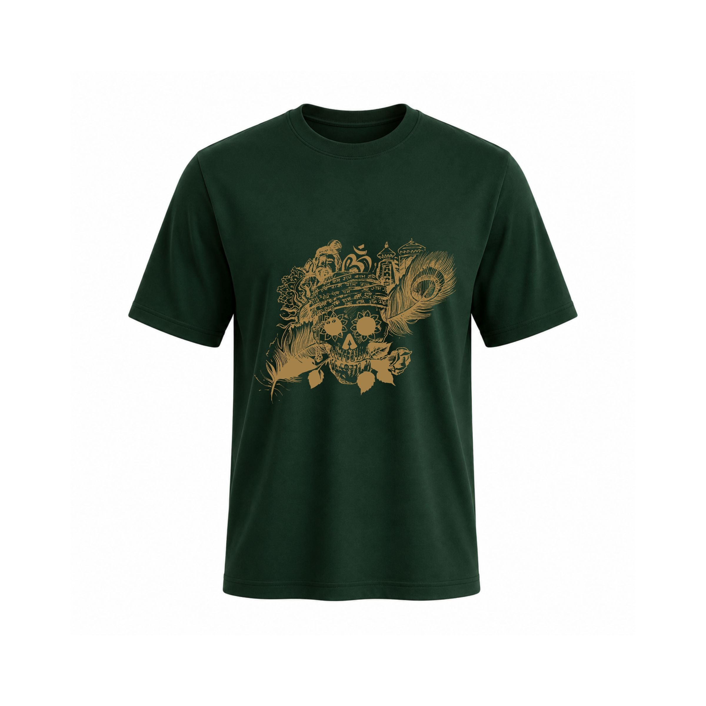 Siiege Spiritual Skull Design Soft Cotton T-Shirt for Men