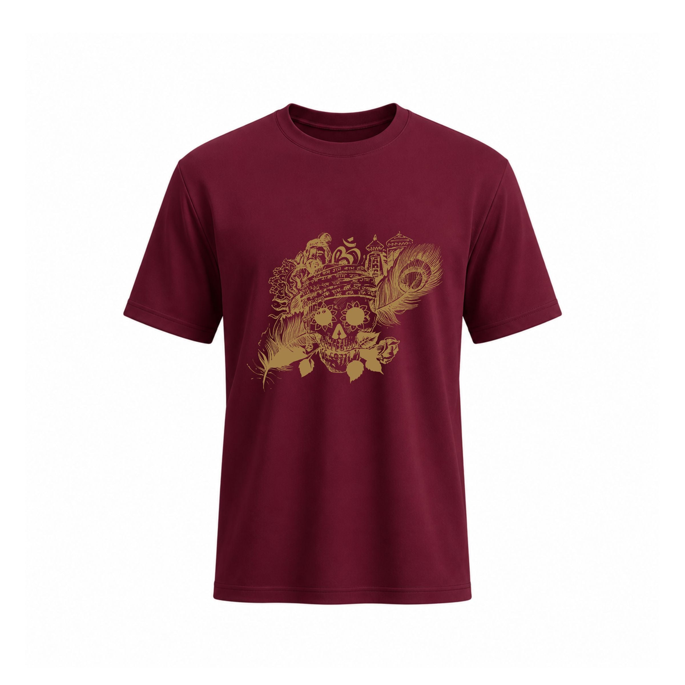 Siiege Spiritual Skull Design Soft Cotton T-Shirt for Men