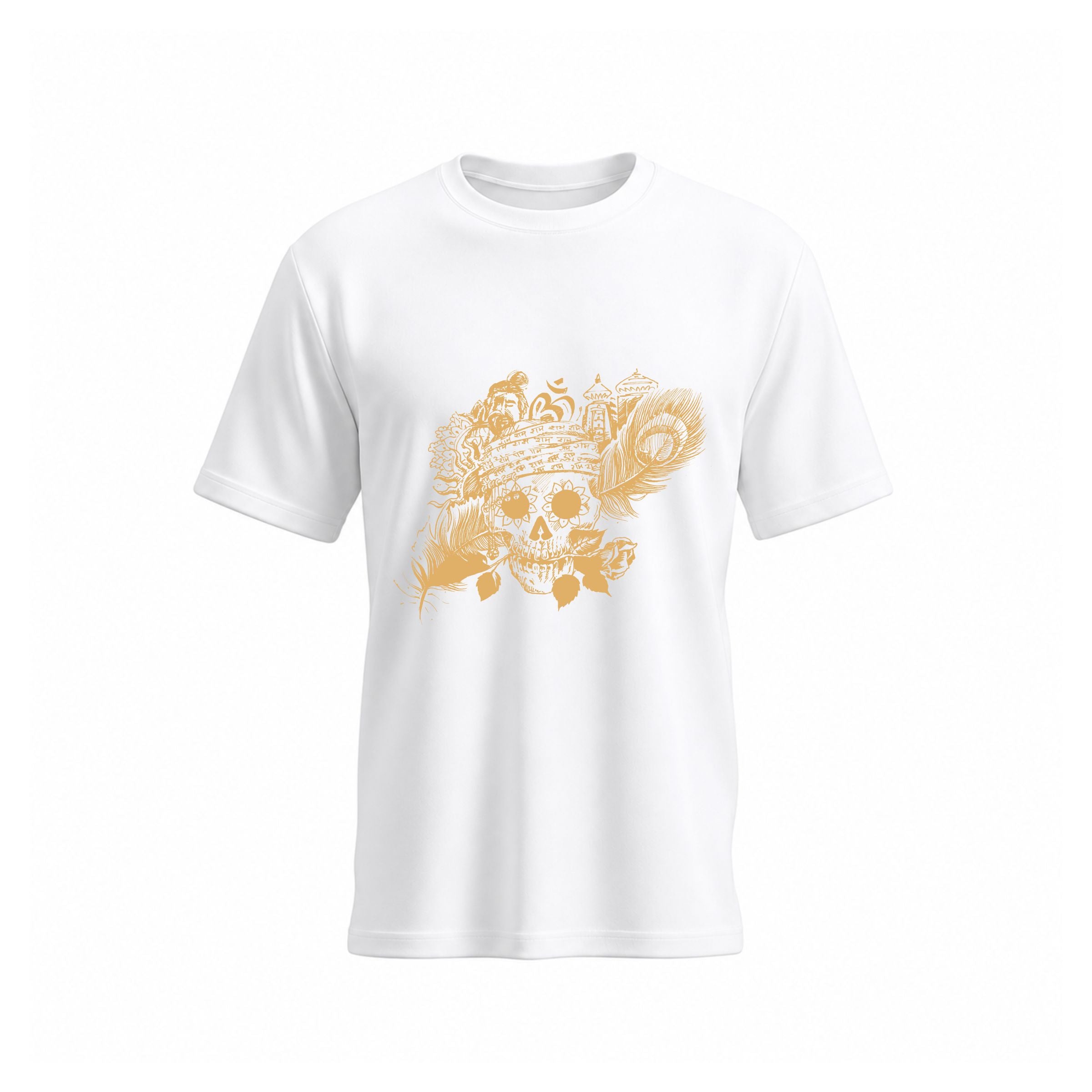 Siiege Spiritual Skull Design Soft Cotton T-Shirt for Men