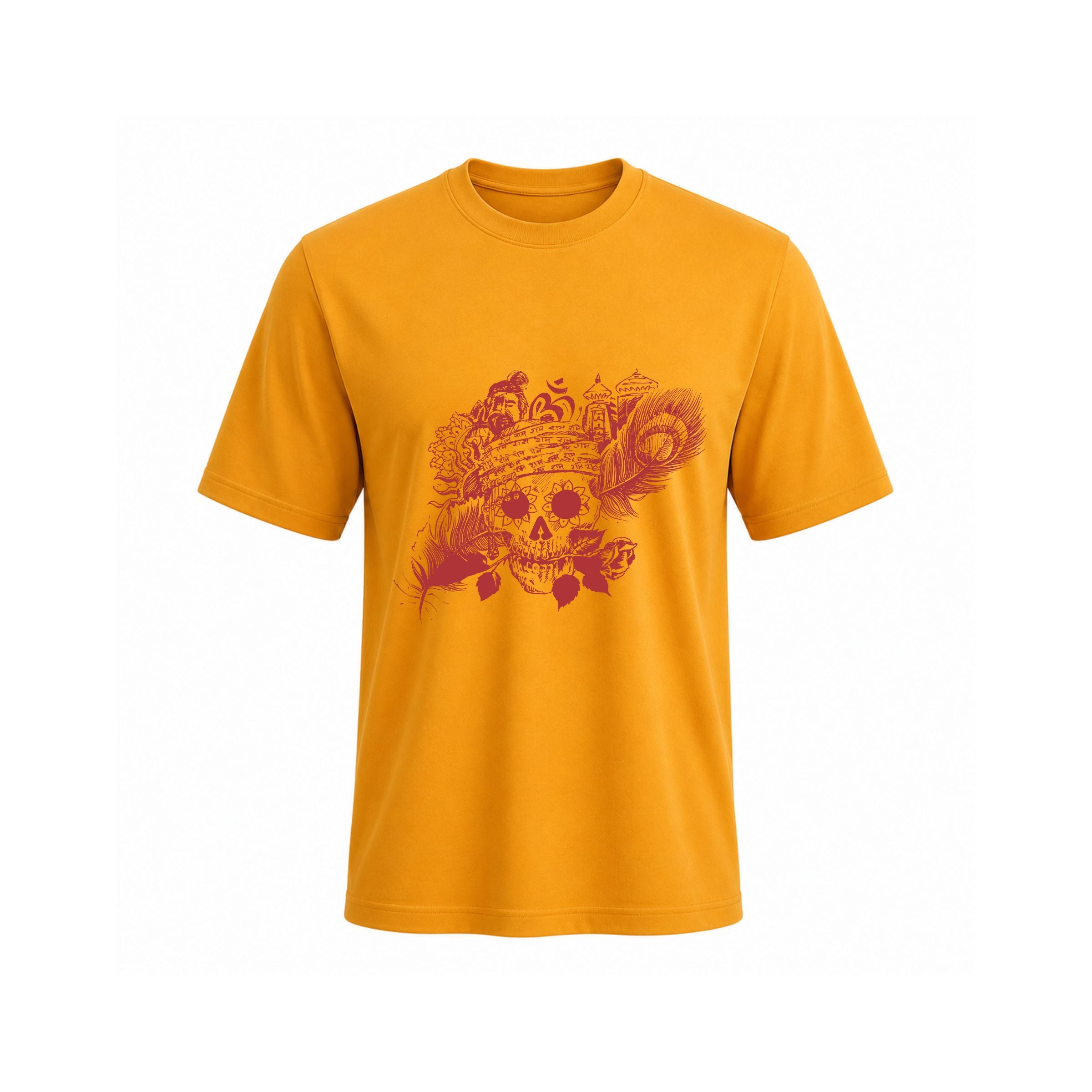 Siiege Spiritual Skull Design Soft Cotton T-Shirt for Men