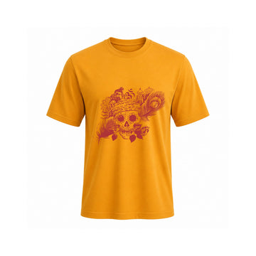 Siiege Spiritual Skull Design Soft Cotton T-Shirt for Men