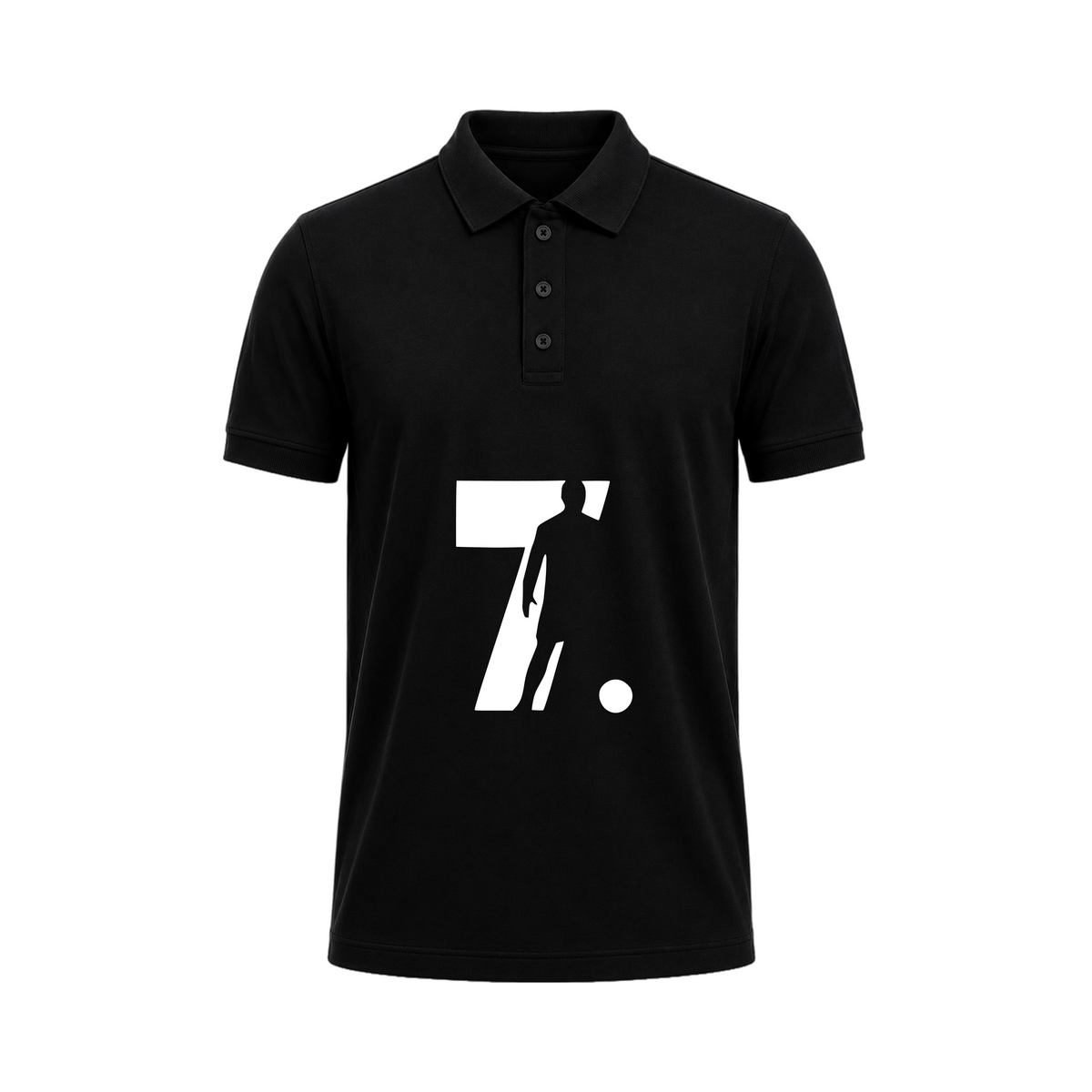 SIIEGE Abstract 7 Black Polo T-Shirt for Men