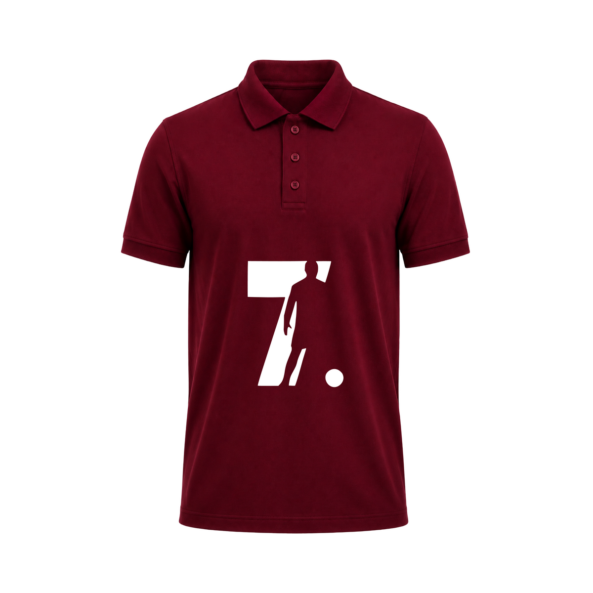 SIIEGE Abstract 7 Maroon Polo T-Shirt for Men