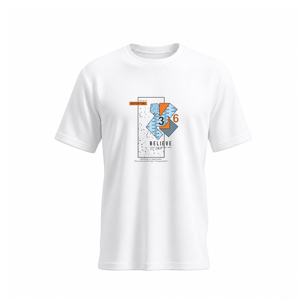 SIIEGE Adventure Believe Soft Cotton Yellow T-Shirt For Men