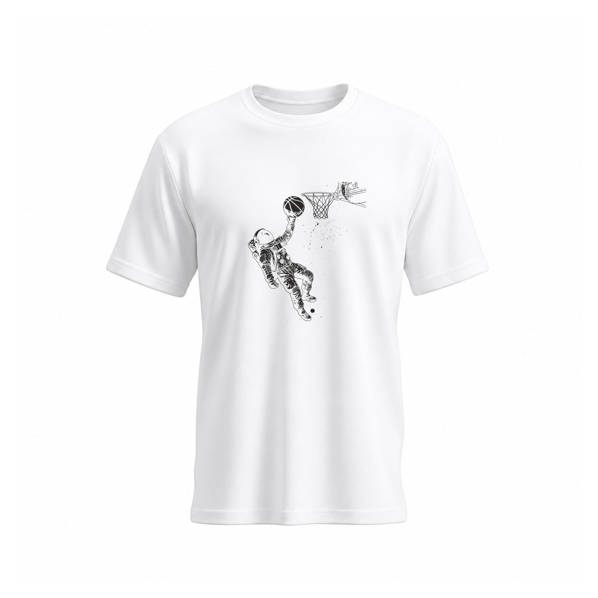 SIIEGE Basketball Playing  Soft Cotton White T-Shirt For Men