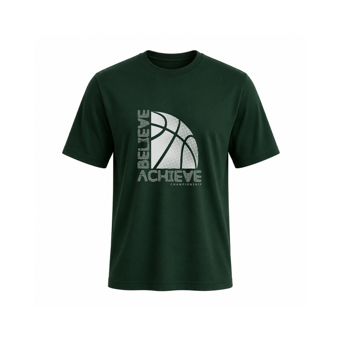 SIIEGE Believe Achieve Basketball Soft Green Cotton T-Shirt For Men