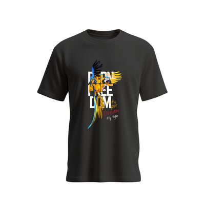 SIIEGE Born Free Dream Cotton Black T-Shirt for Men