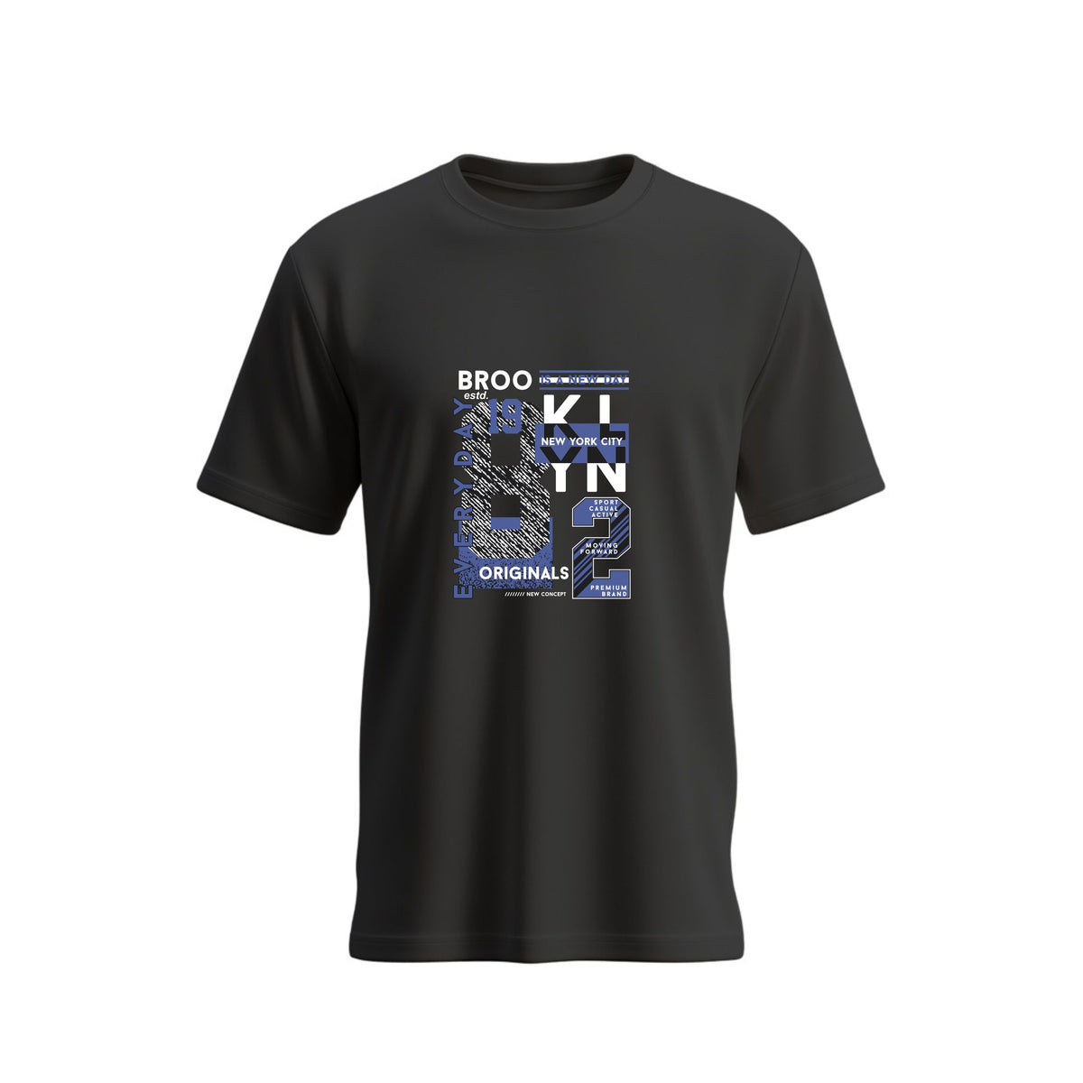 SIIEGE Brooklyn NYC Soft Cotton Black T-Shirt For Men