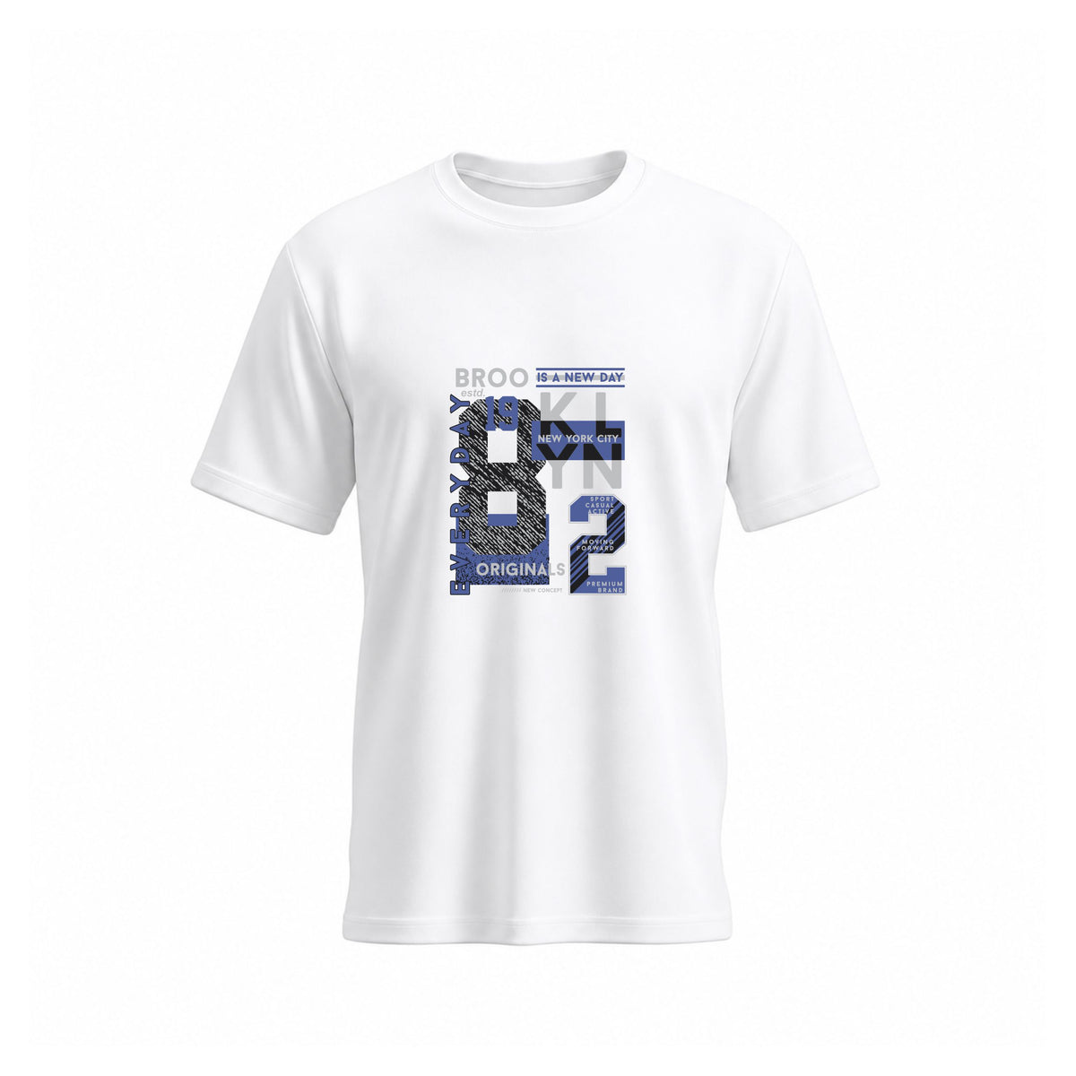 SIIEGE Brooklyn NYC Soft Cotton White T-Shirt For Men