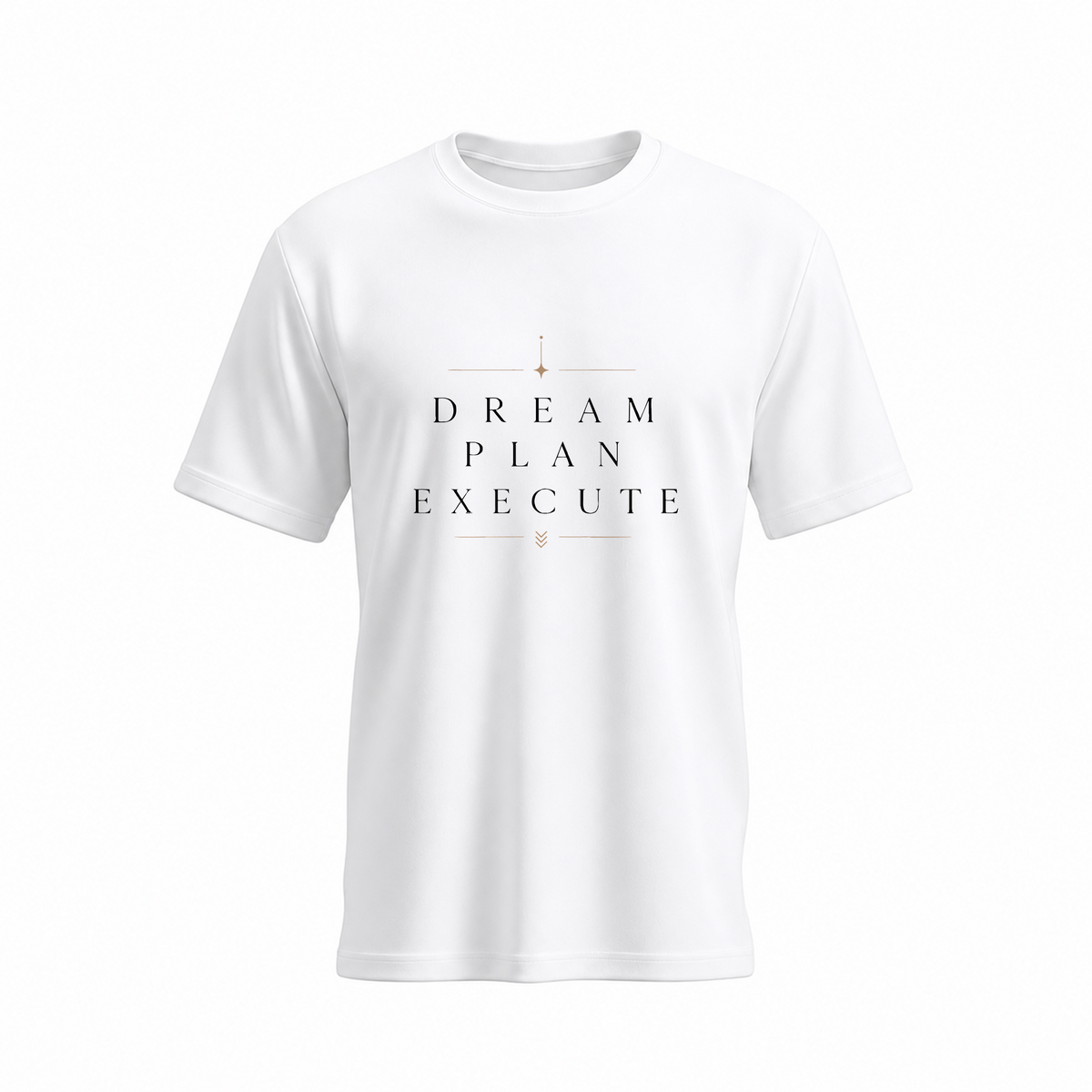 SIIEGE Dream Plan Execute Soft Cotton White T-Shirt For Men