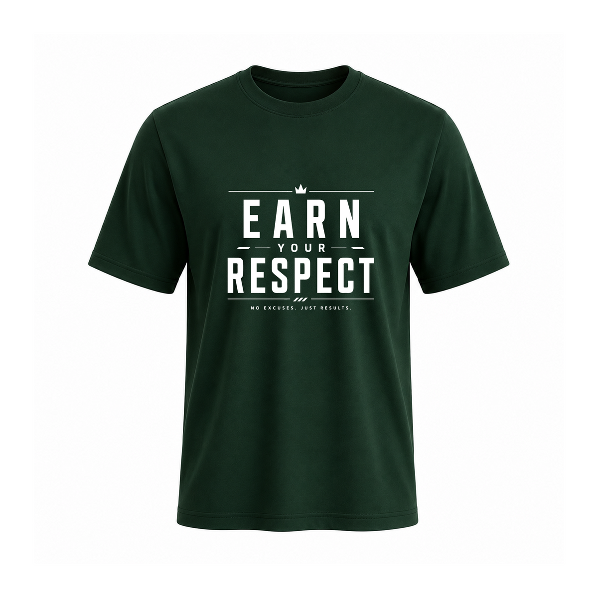SIIEGE Earn Your Respect Soft Cotton Green T-Shirt For Men