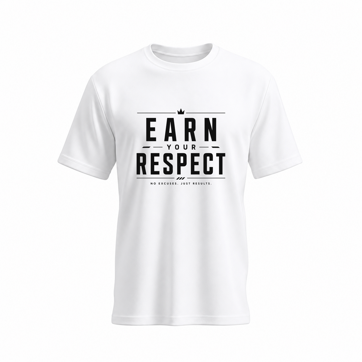 SIIEGE Earn Your Respect Soft Cotton White T-Shirt For Men