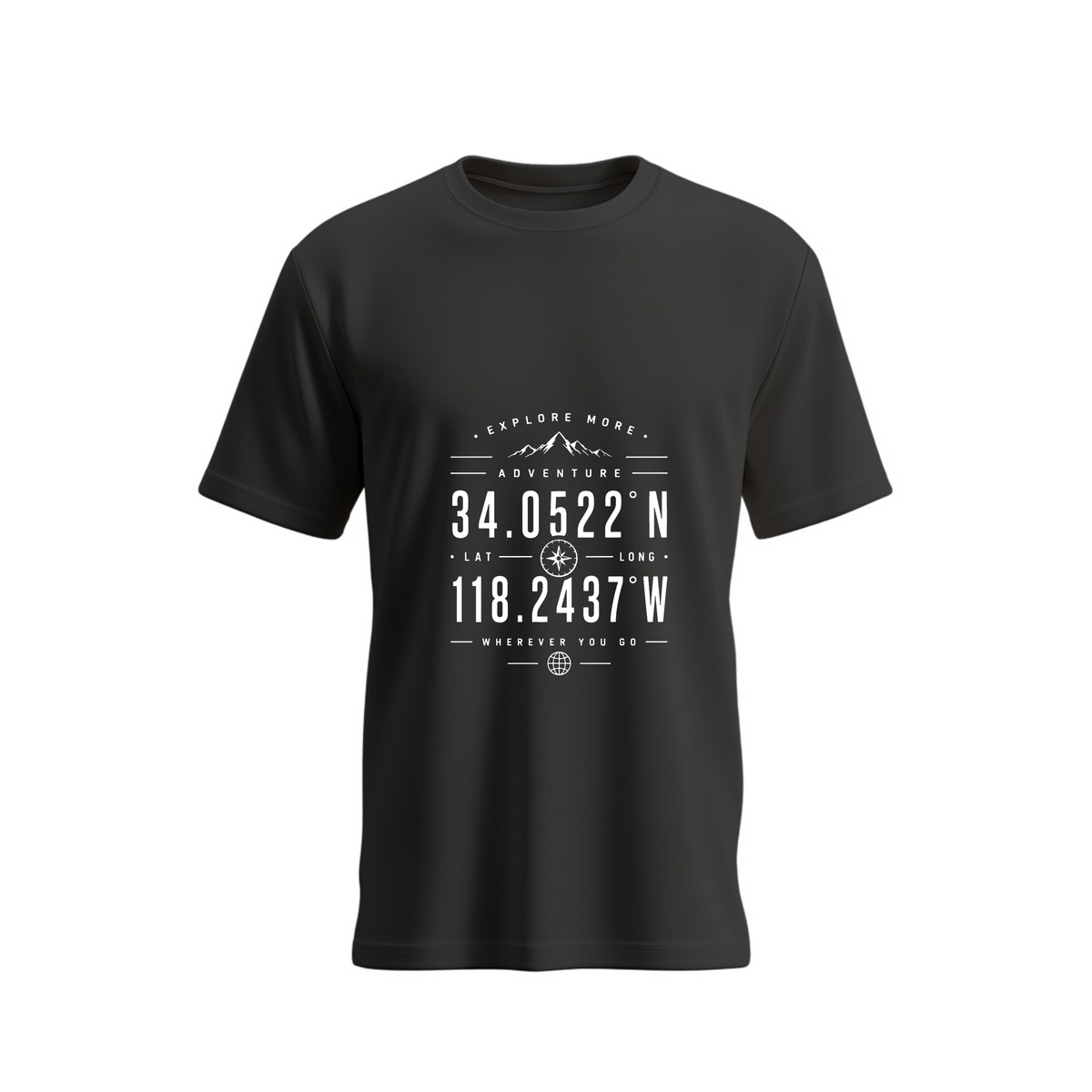 SIIEGE Explore More Adventure Soft Cotton Black T-Shirt For Men