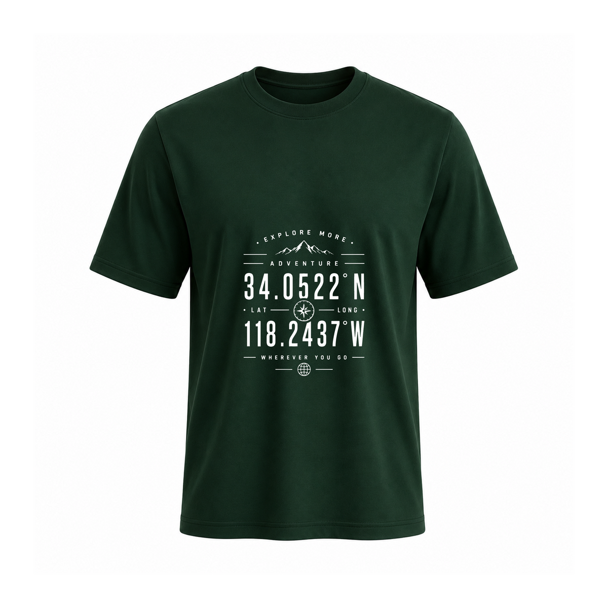 SIIEGE Explore More Adventure Soft Cotton Green T-Shirt For Men