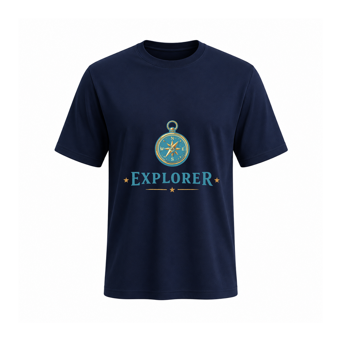 SIIEGE Explorer Soft Cotton Round Neck Navy blue T-Shirt For Men