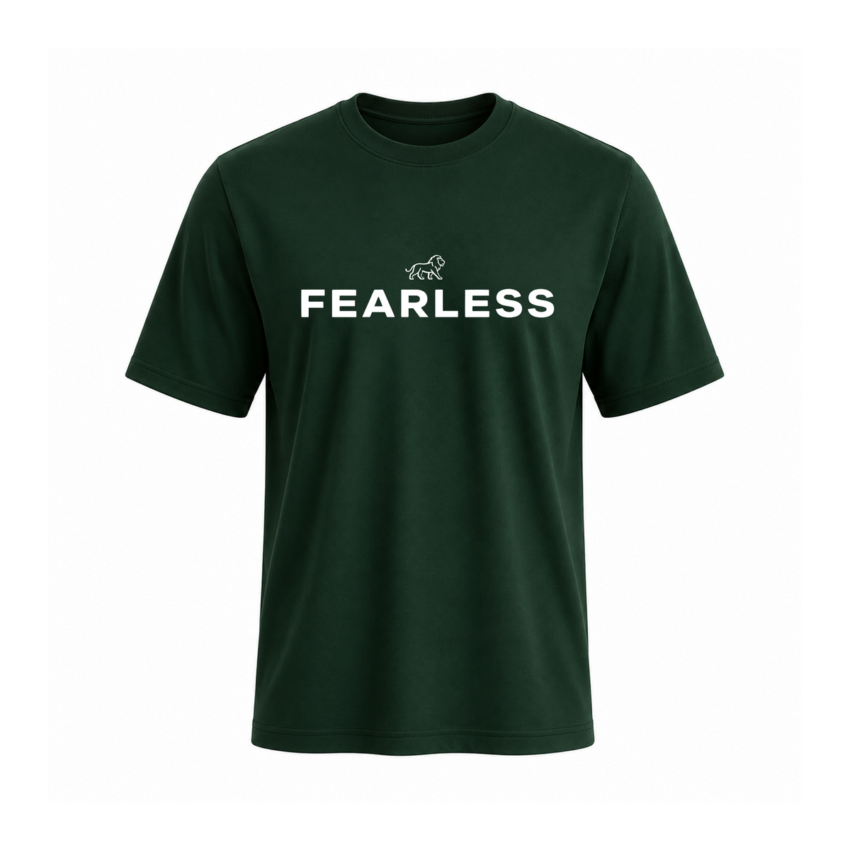SIIEGE Fearless Lion Soft Cotton Green T-Shirt For Men