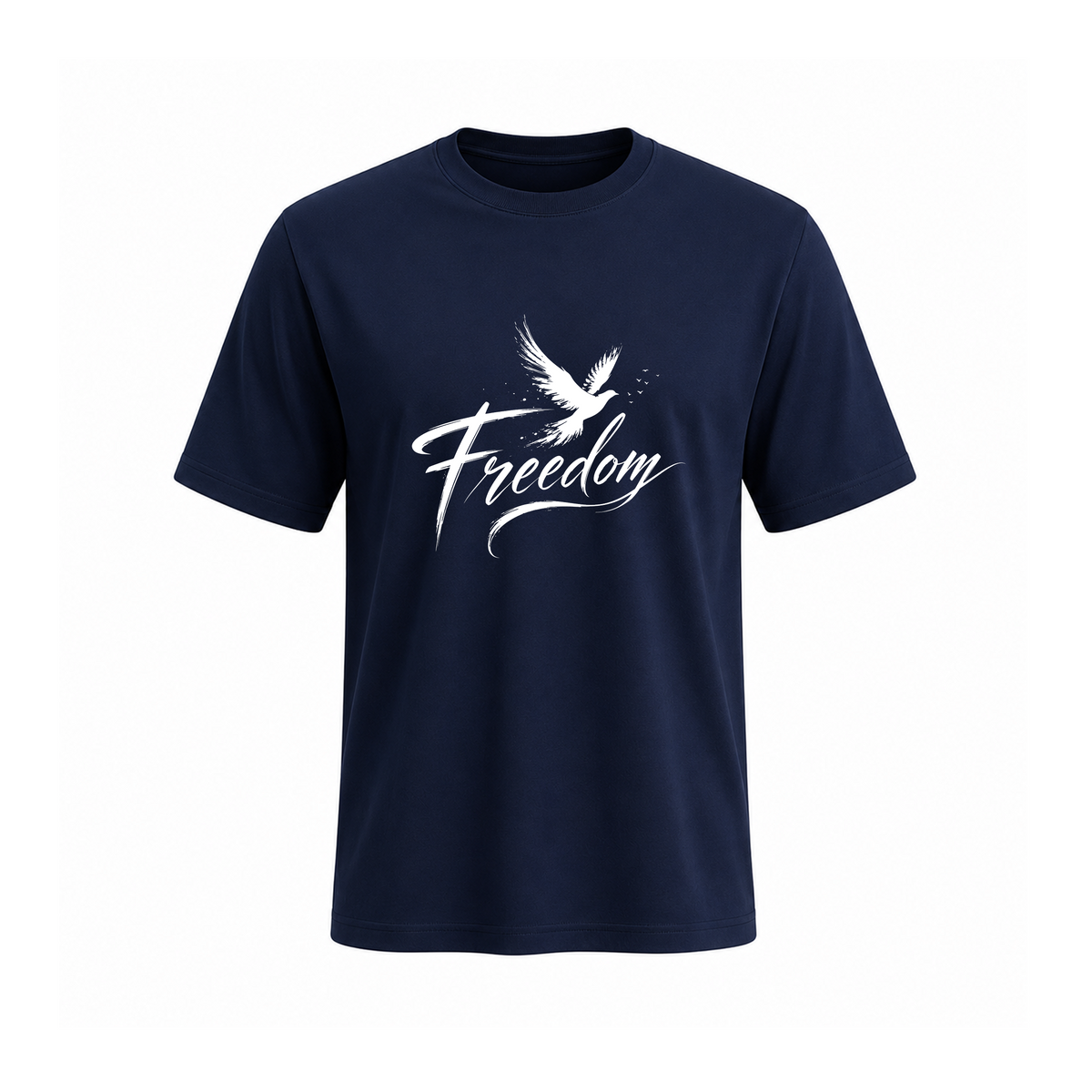 SIIEGE Freedom Soft Cotton Navy Blue T-Shirt For Men