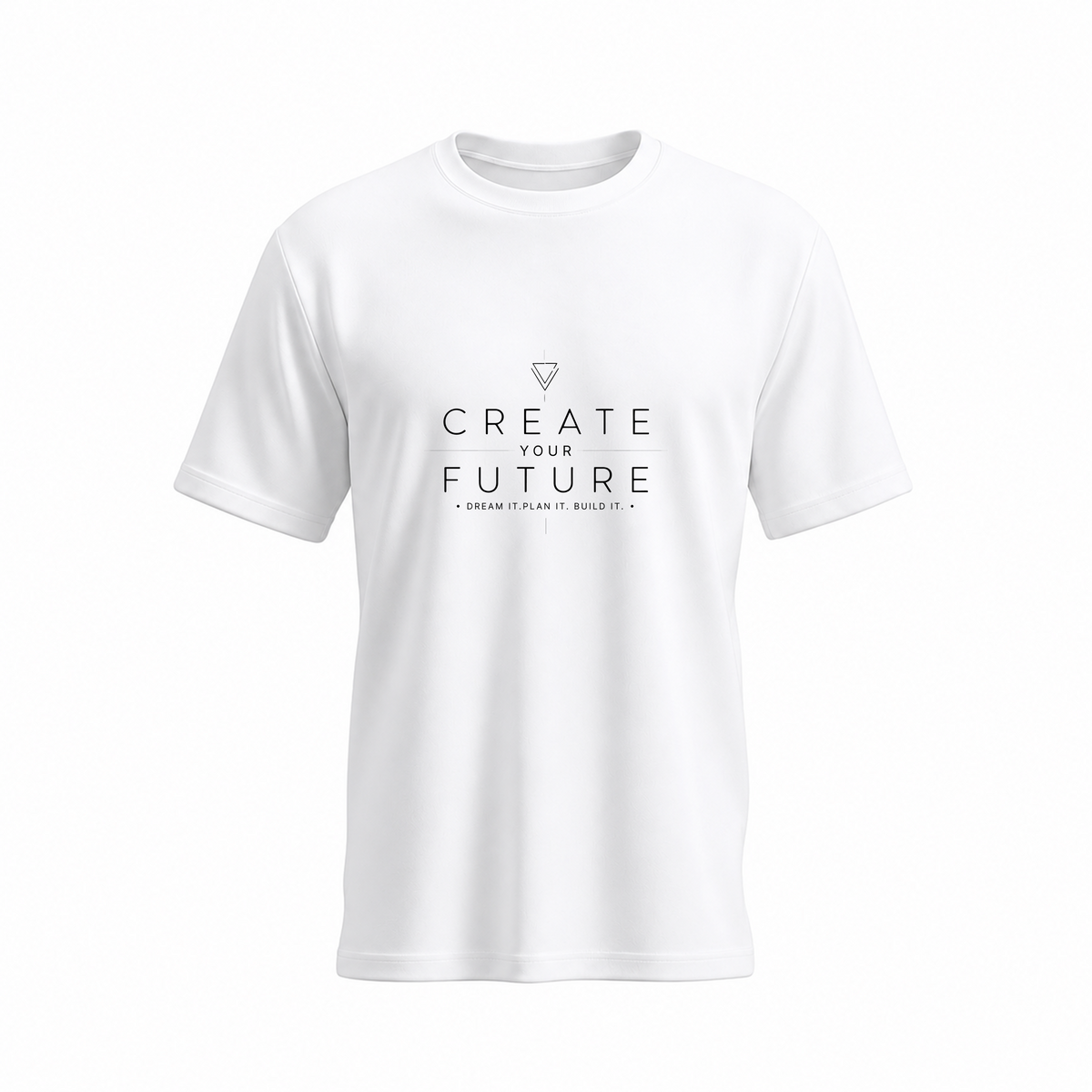 SIIEGE Greate Your Future Soft Cotton White T-Shirt For Men