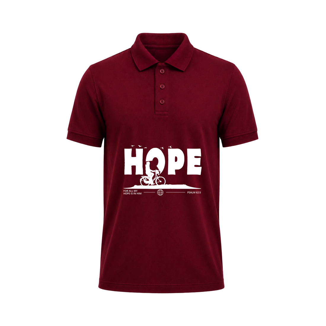 SIIEGE Hope Maroon Polo Cotton T-Shirt For Men