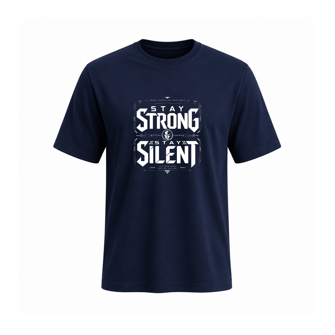 SIIEGE Inspirational Quote Soft Cotton  Navy Blue T-Shirt For Men