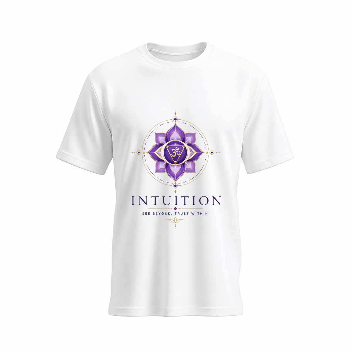 SIIEGE Intuition Round Neck Soft Cotton White T-Shirt For Men