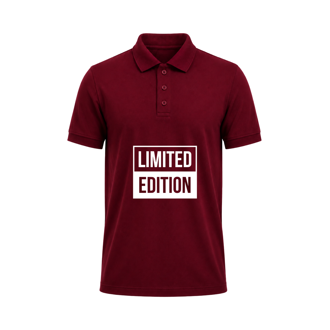 SIIEGE Limited Edition Maroon Polo Cotton T-Shirt For Men