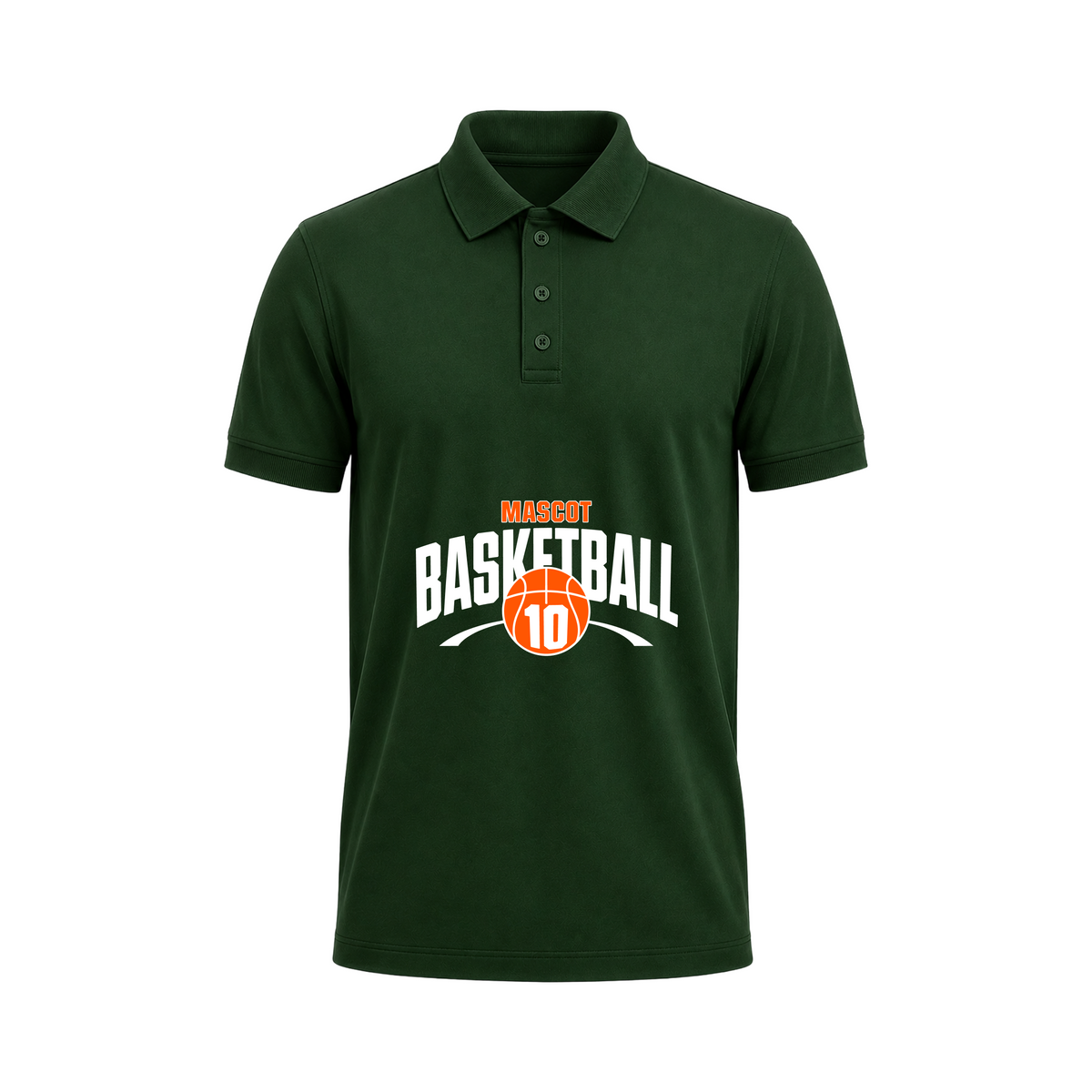 SIIEGE Mascot Basketball Green Polo T-Shirt For Men