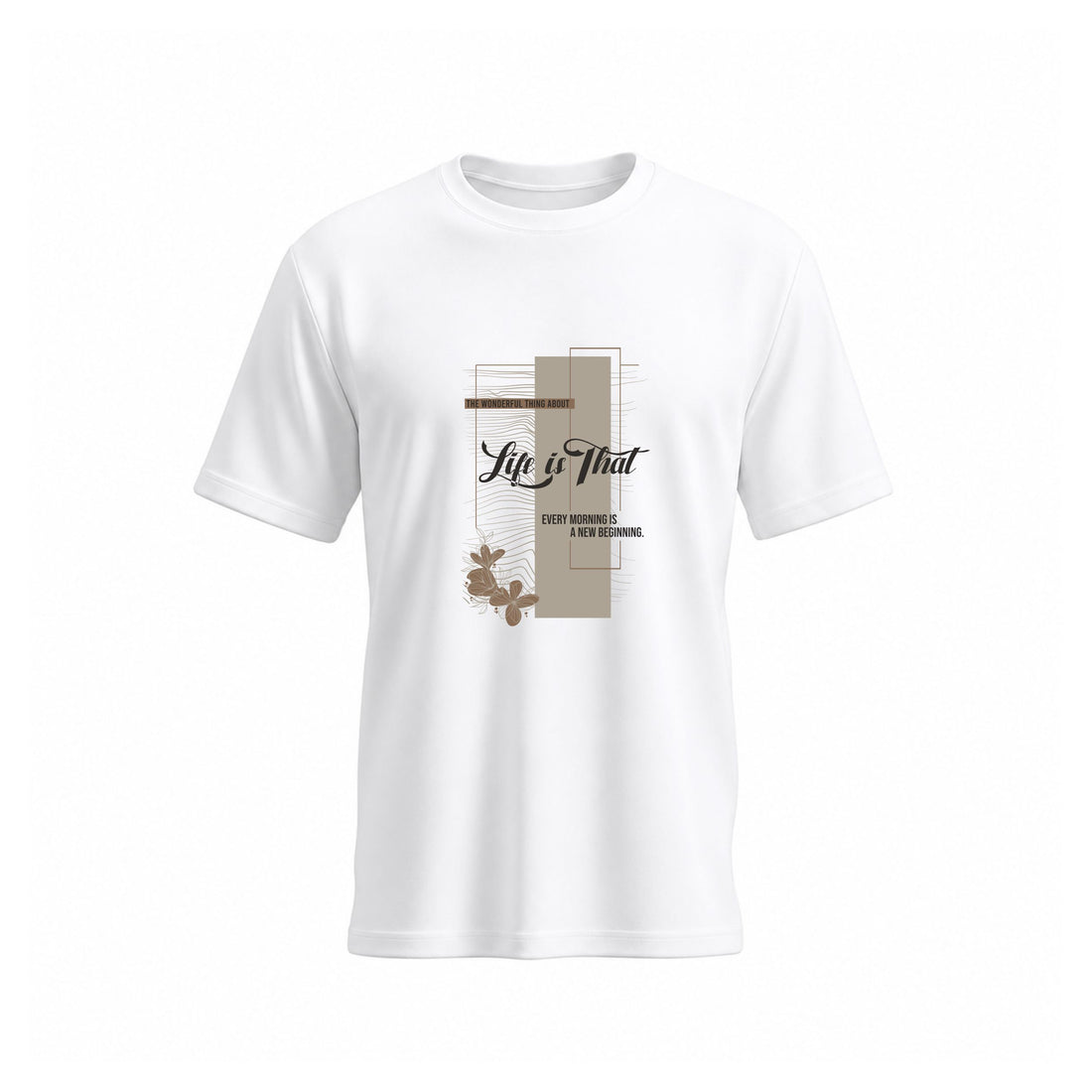 SIIEGE Men’s Minimal Abstract Soft Cotton White T-Shirt