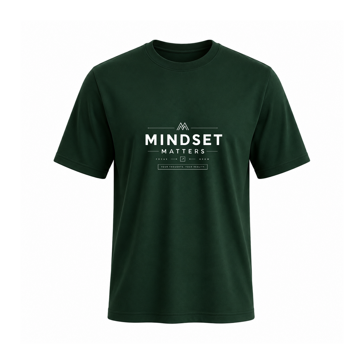 SIIEGE Mindset Matters Soft Cotton Green T-Shirt For Men