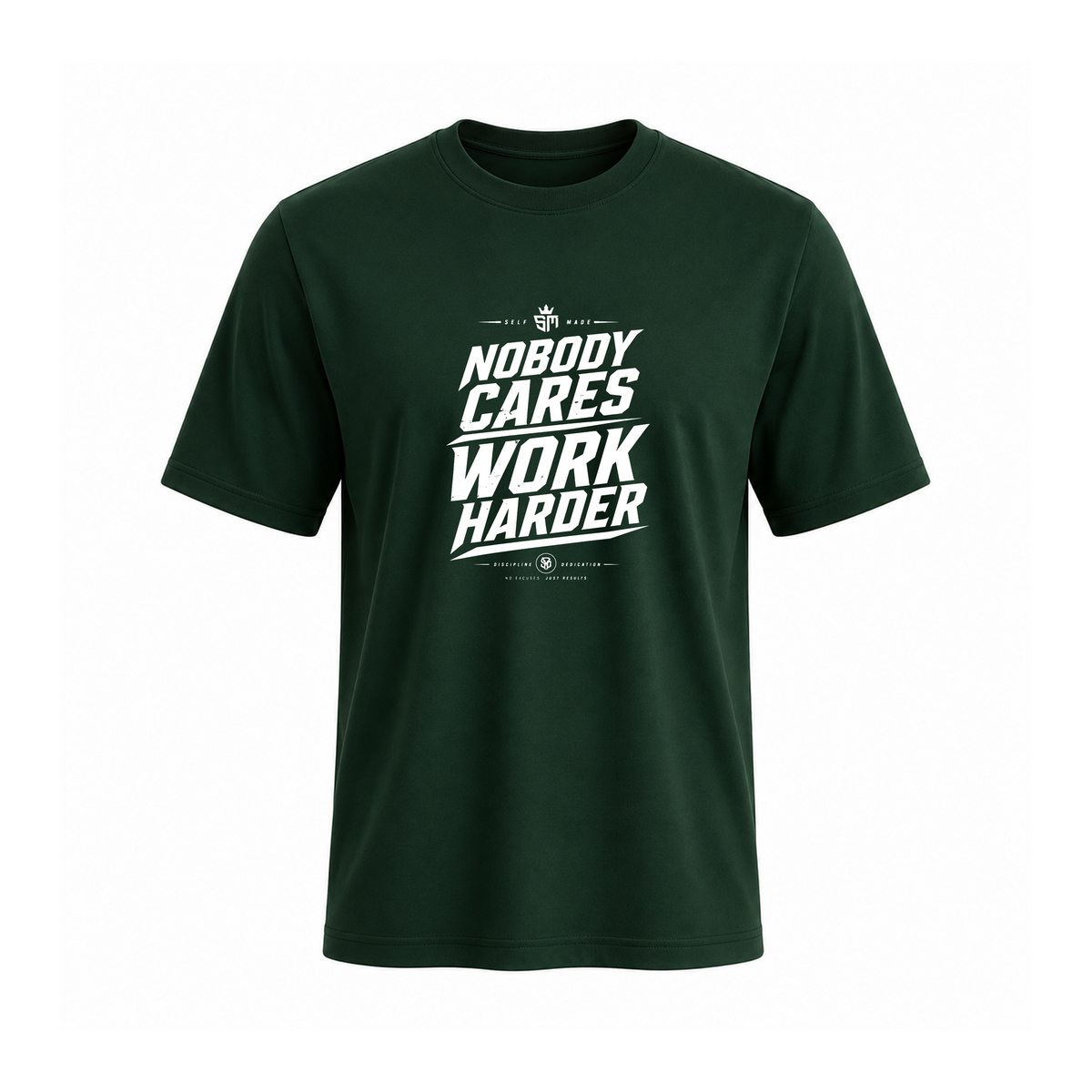 SIIEGE Motivational Quote Soft Cotton Green T-Shirt For Men