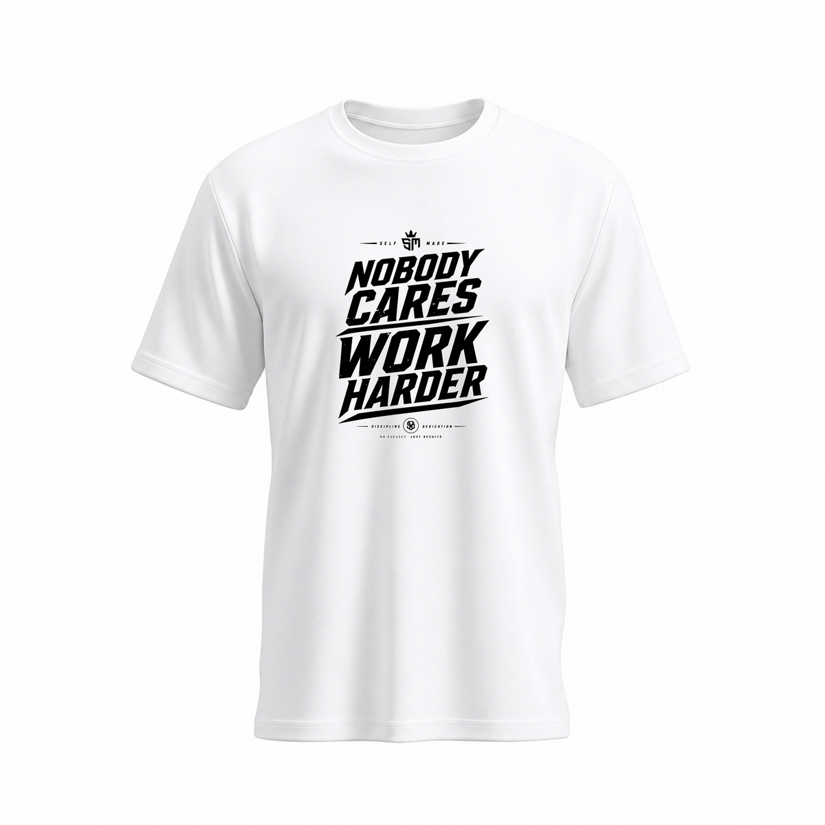 SIIEGE Motivational Quote Soft Cotton White T-Shirt For Men
