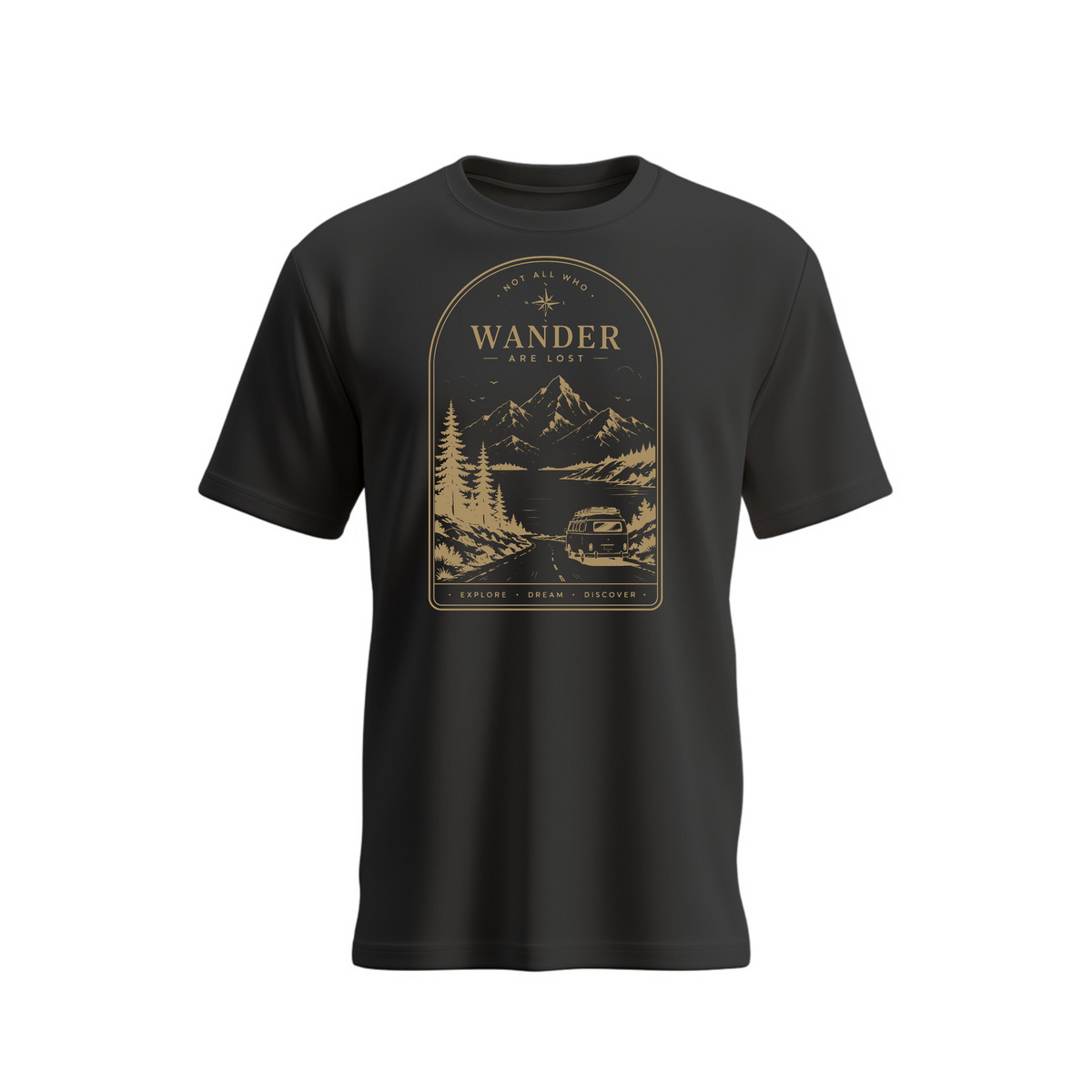 SIIEGE Motivational Round Neck Soft Cotton Black T-Shirt For Men