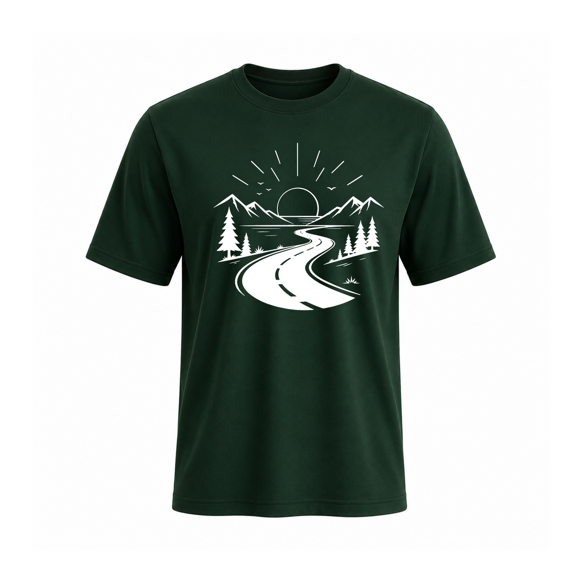 SIIEGE Nature Adventure Soft Cotton Green T-Shirt For Men