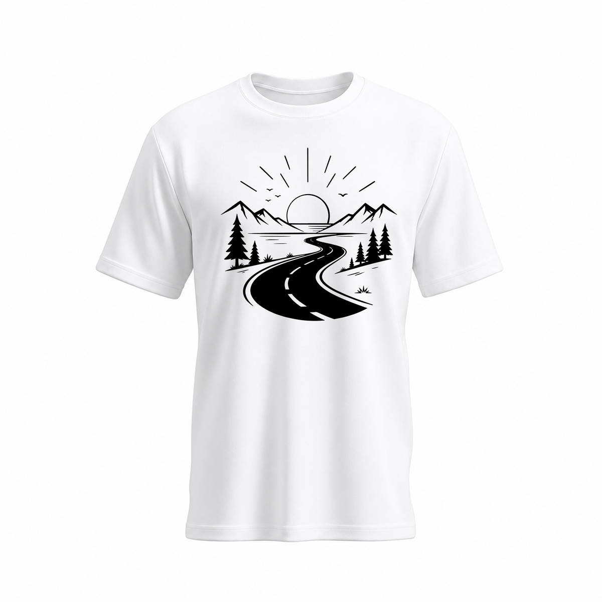 SIIEGE Nature Adventure Soft Cotton White T-Shirt For Men